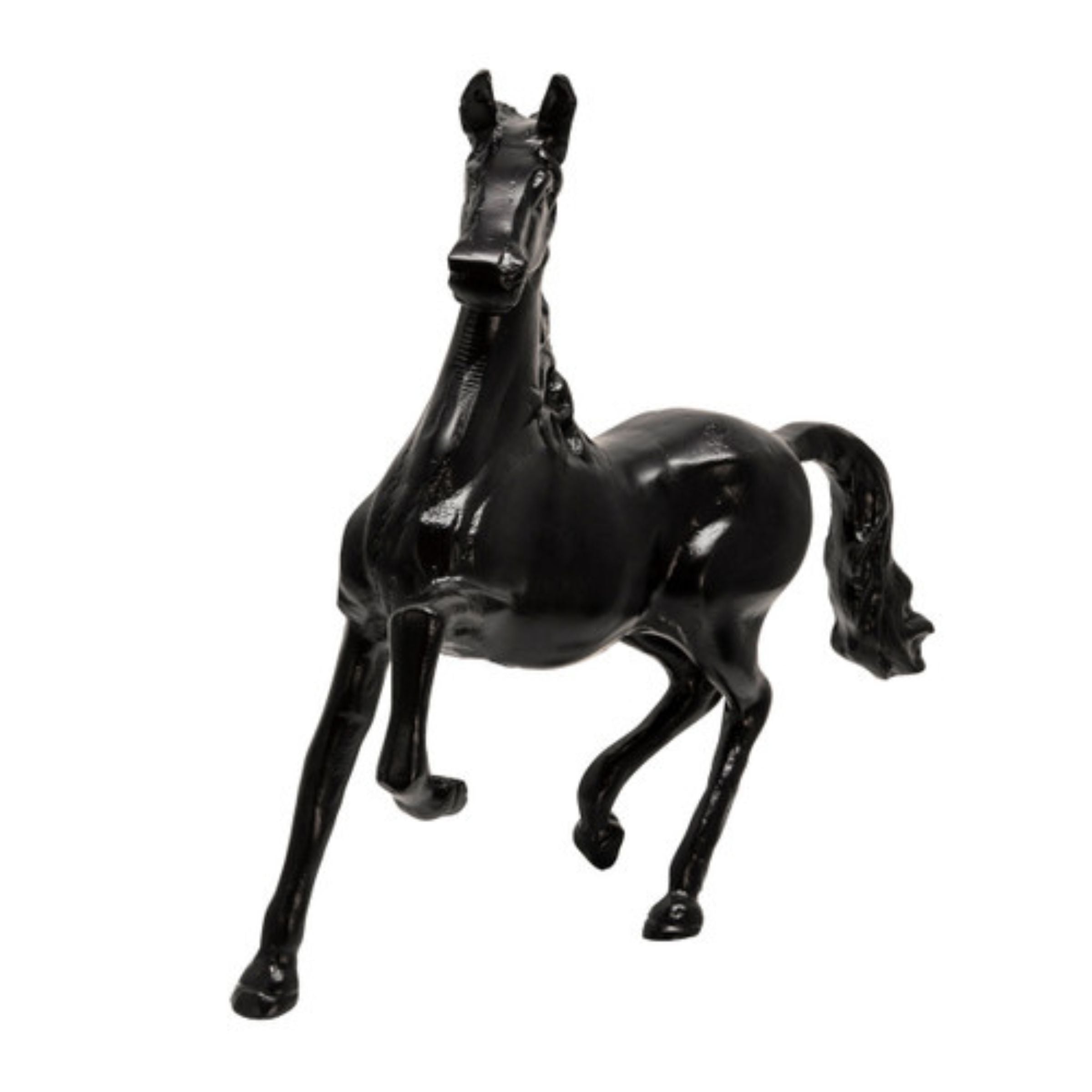 Horse Sculpture 40 Cm - Black 15514-01 -  Home Decor Figurines | تمثال حصان 40 سم - اسود - ebarza Furniture UAE | Shop Modern Furniture in Abu Dhabi & Dubai - مفروشات ايبازرا في الامارات | تسوق اثاث عصري وديكورات مميزة في دبي وابوظبي