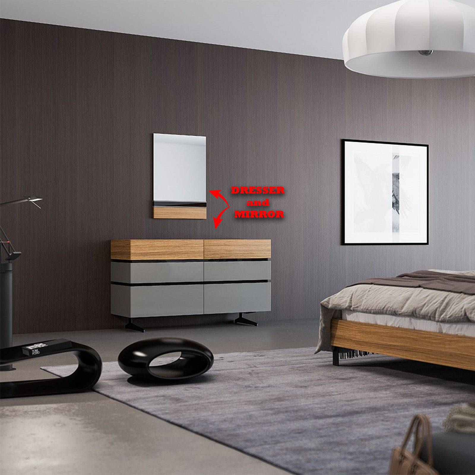 Icona Dresser And Mirror Icona001-Dresser -  Dressers and Mirrors | تسريحة ايكونا ومرآة - ebarza Furniture UAE | Shop Modern Furniture in Abu Dhabi & Dubai - مفروشات ايبازرا في الامارات | تسوق اثاث عصري وديكورات مميزة في دبي وابوظبي