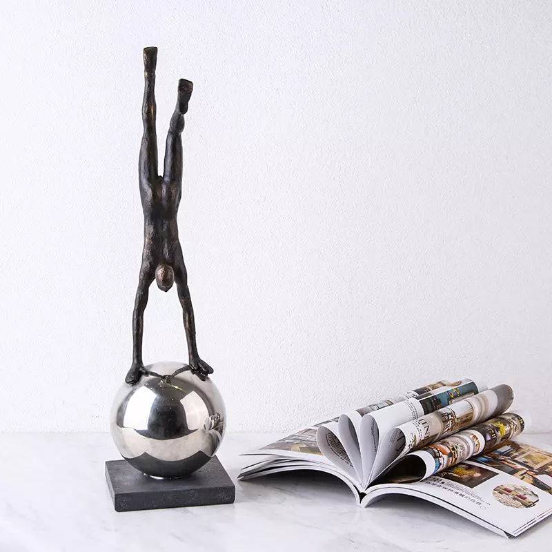 Inverted Man-Gold Fc-Sz2119B -  Home Decor Figurines | الرجل الذهب المقلوب - ebarza Furniture UAE | Shop Modern Furniture in Abu Dhabi & Dubai - مفروشات ايبازرا في الامارات | تسوق اثاث عصري وديكورات مميزة في دبي وابوظبي