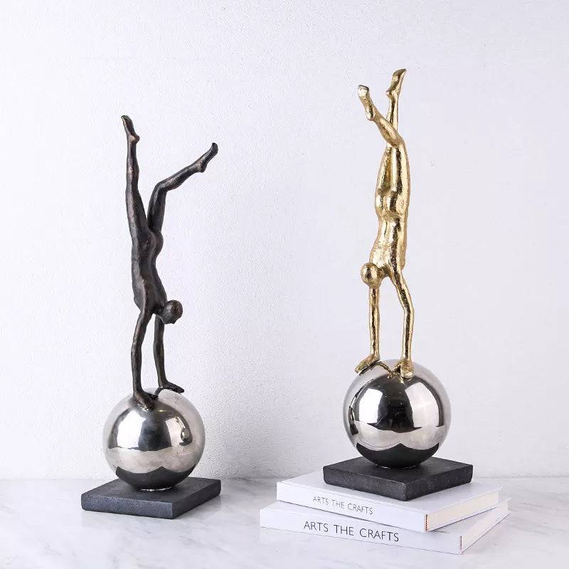 Inverted Man-Gold Fc-Sz2119B -  Home Decor Figurines | الرجل الذهب المقلوب - ebarza Furniture UAE | Shop Modern Furniture in Abu Dhabi & Dubai - مفروشات ايبازرا في الامارات | تسوق اثاث عصري وديكورات مميزة في دبي وابوظبي