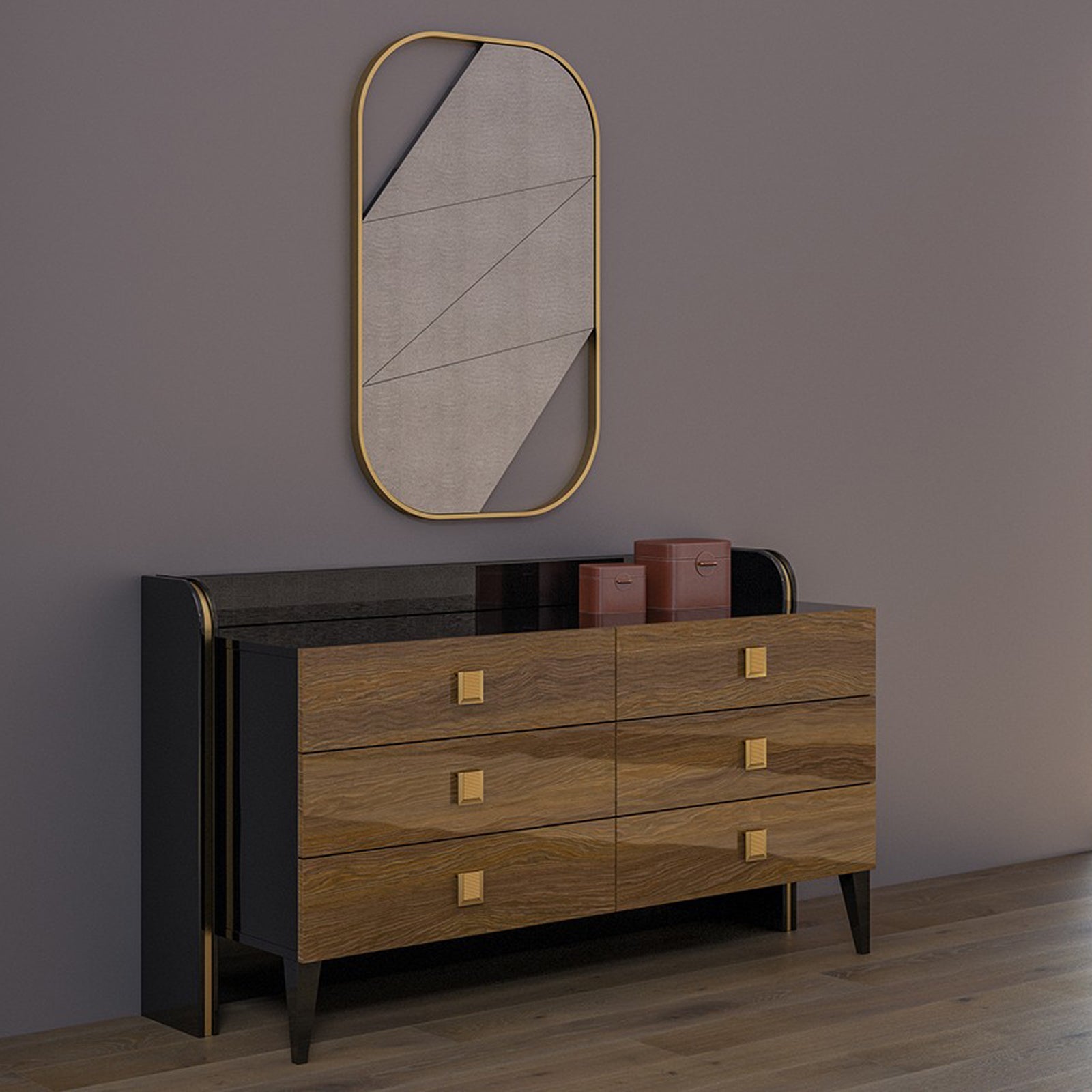 Display Item Kant Dresser & Mirror Kant-Dresser+Mirror-Nakheel -  USED ITEM | قطعة من المعرض -طاولة زينة و مرآة من كانت - ebarza Furniture UAE | Shop Modern Furniture in Abu Dhabi & Dubai - مفروشات ايبازرا في الامارات | تسوق اثاث عصري وديكورات مميزة في دبي وابوظبي