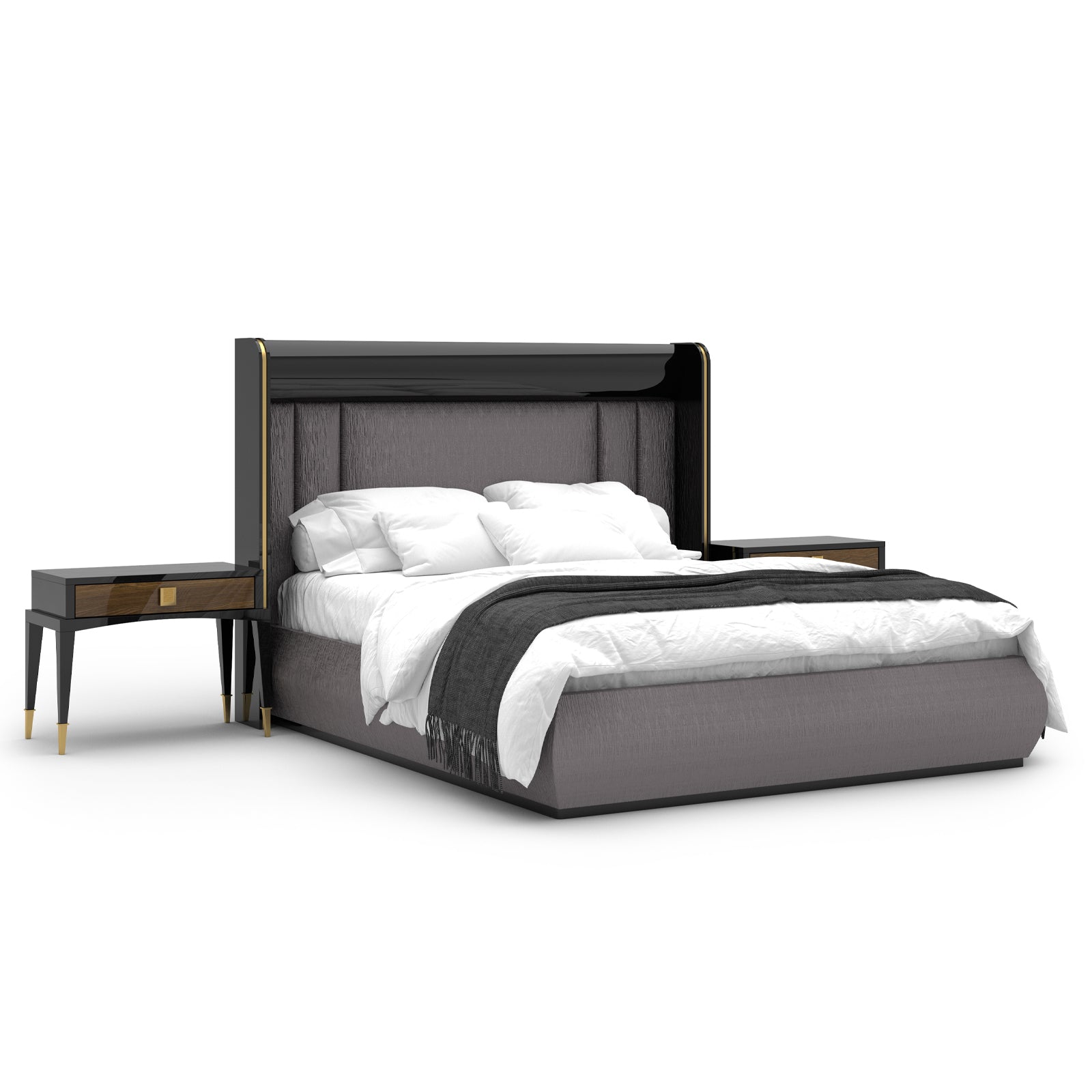 Display Item Kant King Size Bedstead With Storage & 2x Bedside table  Kant-Bedking-Nakheel -  USED ITEM | قطعة من المعرض- سرير كانت مع وحدة تخزين مع طاولتين جانبيات - ebarza Furniture UAE | Shop Modern Furniture in Abu Dhabi & Dubai - مفروشات ايبازرا في الامارات | تسوق اثاث عصري وديكورات مميزة في دبي وابوظبي