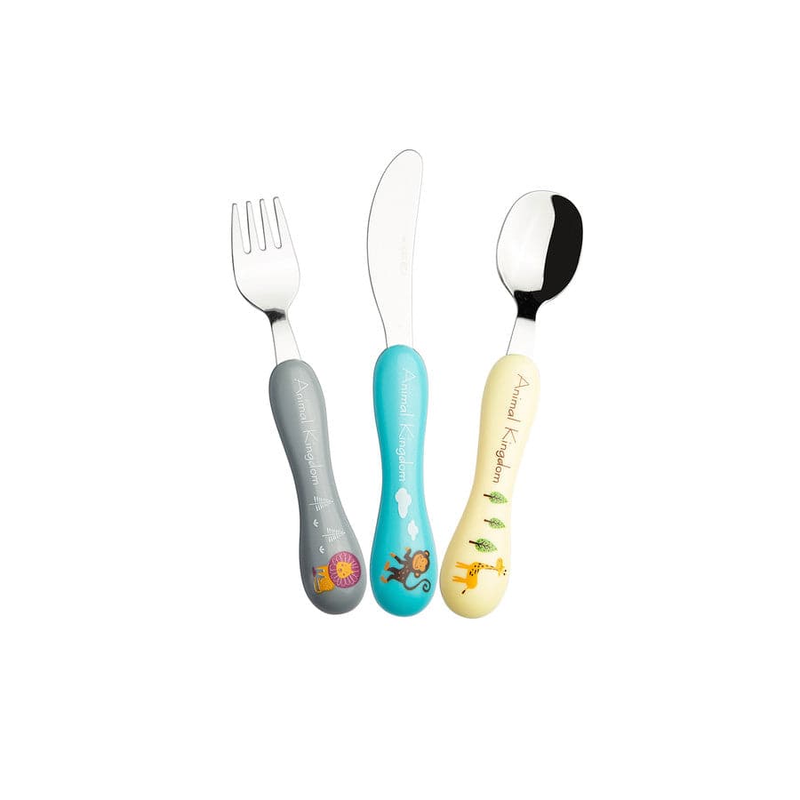 Karaca Animal Kingdom 3 Piece Children'S Cutlery Knife Set 153.03.06.1399 -  Cutlery Sets | طقم سكاكين أدوات مائدة للأطفال 3 قطع من مملكة الحيوانات - ebarza Furniture UAE | Shop Modern Furniture in Abu Dhabi & Dubai - مفروشات ايبازرا في الامارات | تسوق اثاث عصري وديكورات مميزة في دبي وابوظبي