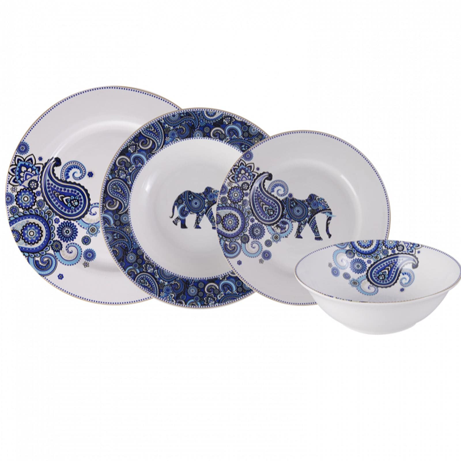 Karaca Bangalore 24-Piece Dinner Set 153.03.07.5203 -  Dinnerware Sets - ebarza Furniture UAE | Shop Modern Furniture in Abu Dhabi & Dubai - مفروشات ايبازرا في الامارات | تسوق اثاث عصري وديكورات مميزة في دبي وابوظبي