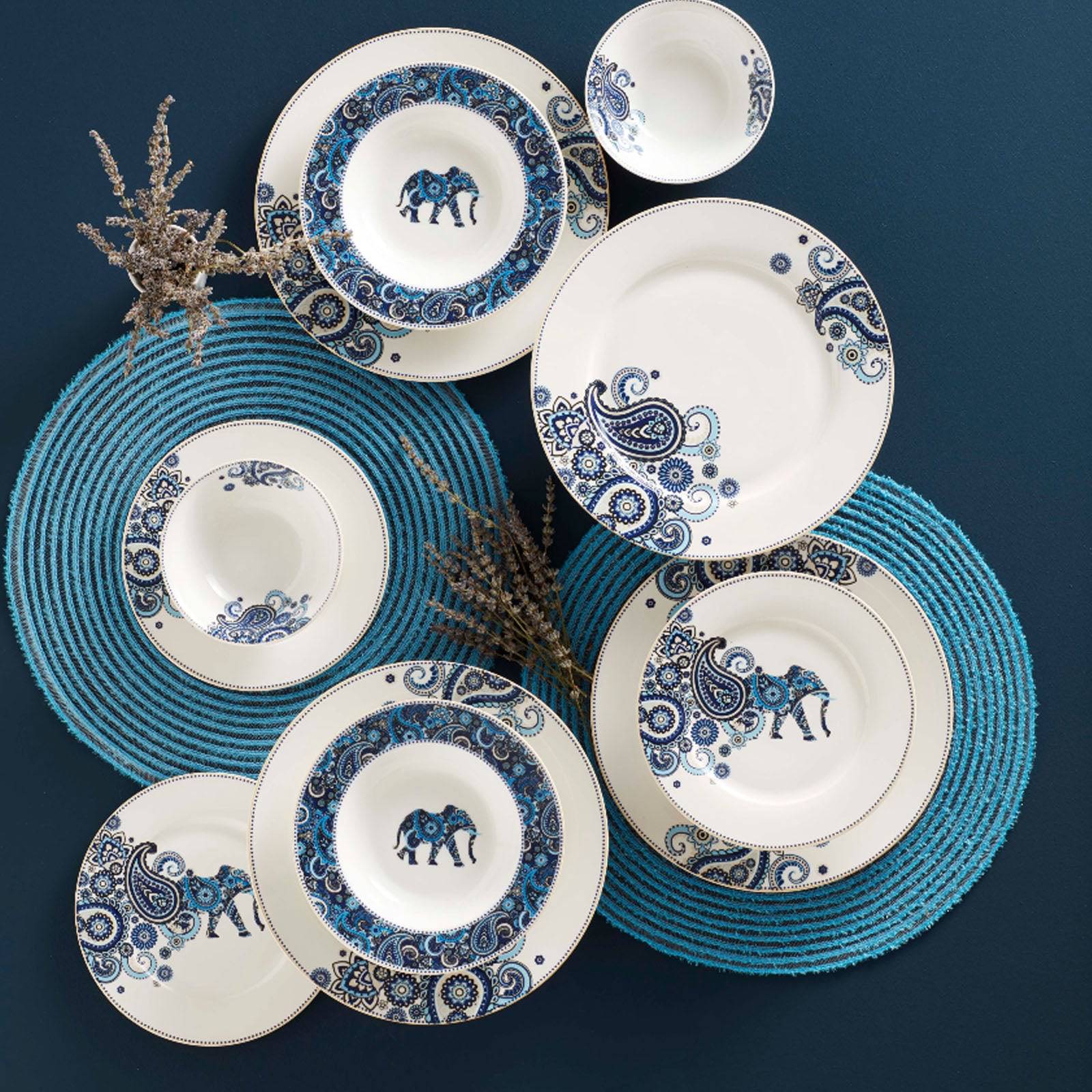 Karaca Bangalore 24-Piece Dinner Set 153.03.07.5203 -  Dinnerware Sets - ebarza Furniture UAE | Shop Modern Furniture in Abu Dhabi & Dubai - مفروشات ايبازرا في الامارات | تسوق اثاث عصري وديكورات مميزة في دبي وابوظبي