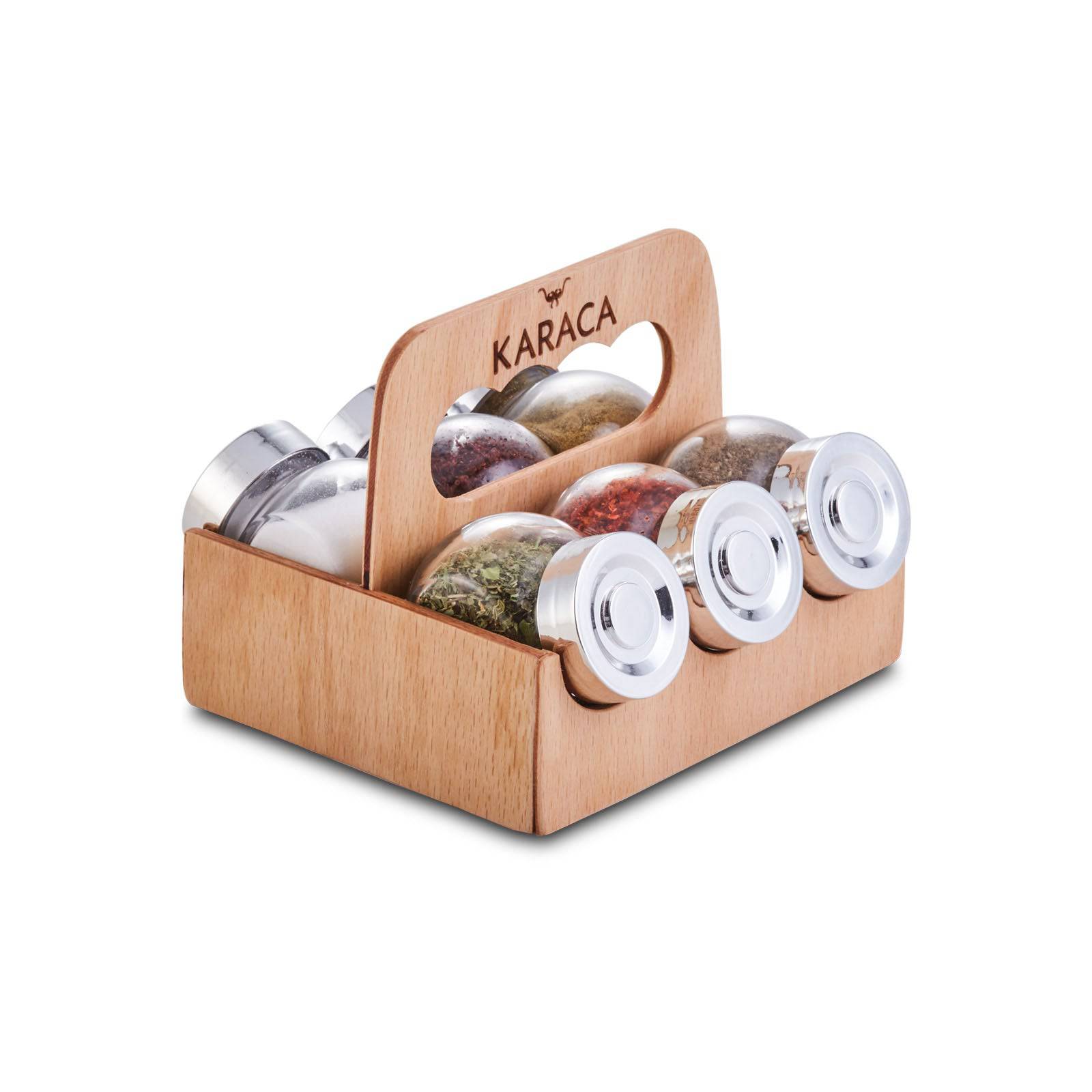 Karaca Casa 7 Piece Spice Rack / Spice Set 153.03.06.1530 -  Spice Sets | طقم توابل / طقم توابل 7 قطع من كاراجا - ebarza Furniture UAE | Shop Modern Furniture in Abu Dhabi & Dubai - مفروشات ايبازرا في الامارات | تسوق اثاث عصري وديكورات مميزة في دبي وابوظبي