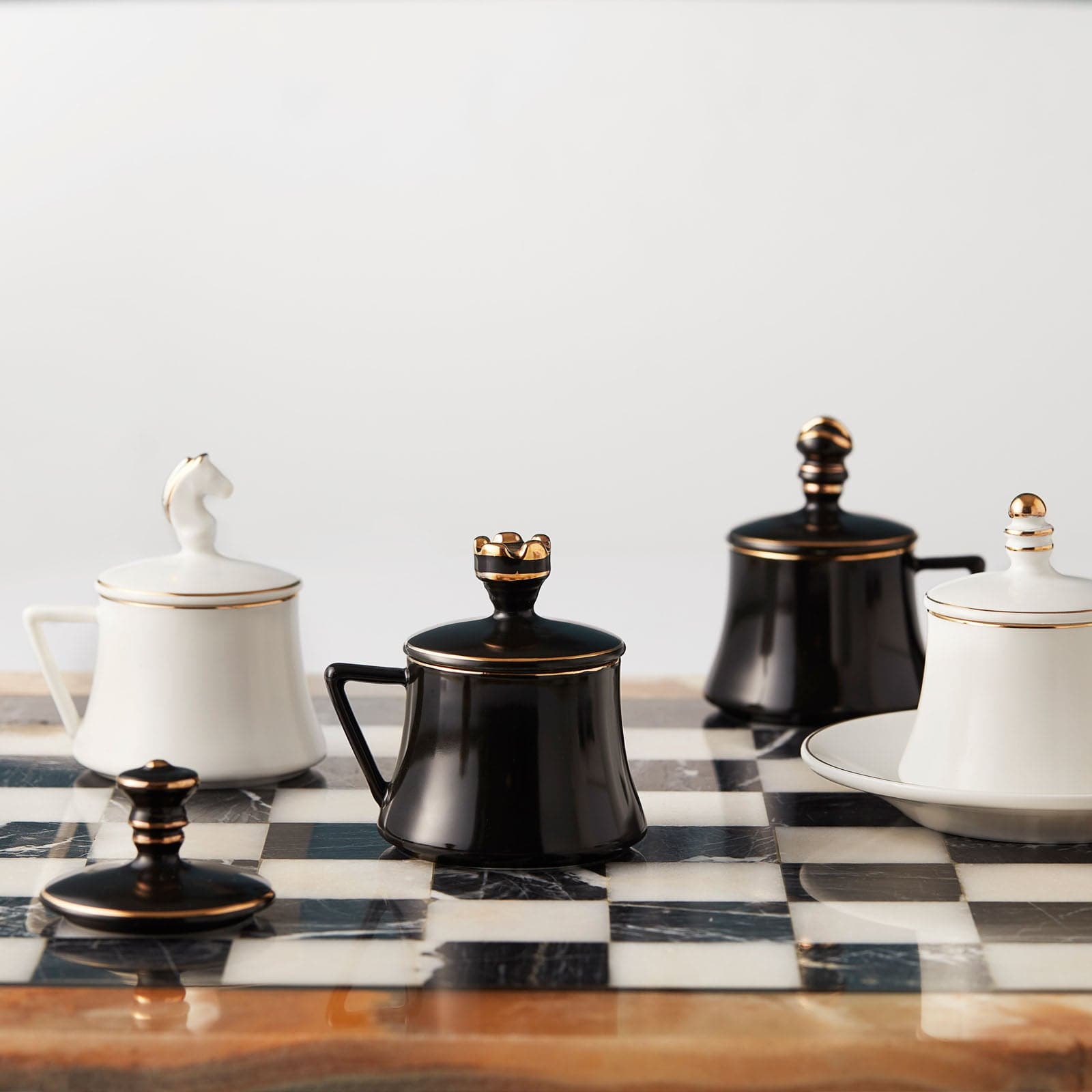 Karaca Chess Set Of 6 Coffee Cups 153.03.06.1507 -  Coffee Sets - ebarza Furniture UAE | Shop Modern Furniture in Abu Dhabi & Dubai - مفروشات ايبازرا في الامارات | تسوق اثاث عصري وديكورات مميزة في دبي وابوظبي