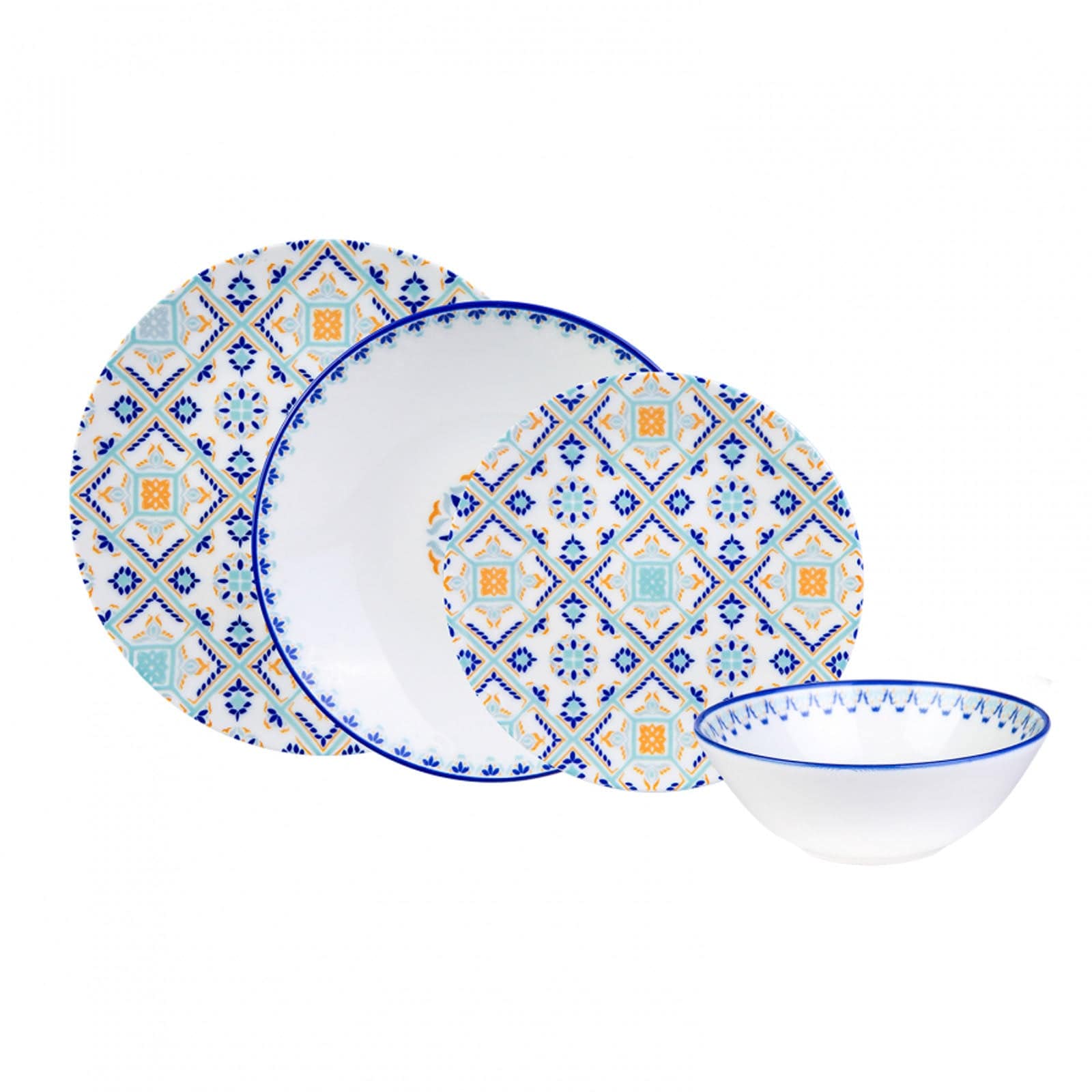 Karaca Dalya 24-Piece Dinner Set For 6 People 153.03.06.2169 -  Dinnerware Sets - ebarza Furniture UAE | Shop Modern Furniture in Abu Dhabi & Dubai - مفروشات ايبازرا في الامارات | تسوق اثاث عصري وديكورات مميزة في دبي وابوظبي