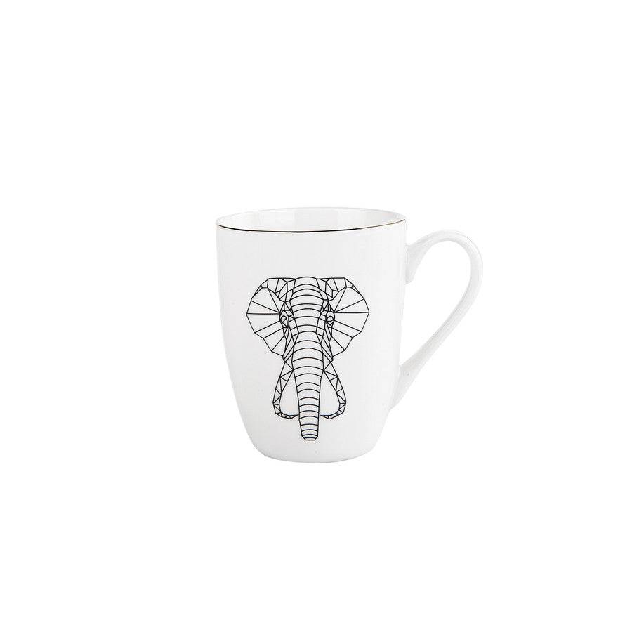 Karaca Draft Cat Mug Of 2 153.03.06.1758 -  Mugs | طقم رسم قطة و فيل كوبين من كراجا - ebarza Furniture UAE | Shop Modern Furniture in Abu Dhabi & Dubai - مفروشات ايبازرا في الامارات | تسوق اثاث عصري وديكورات مميزة في دبي وابوظبي