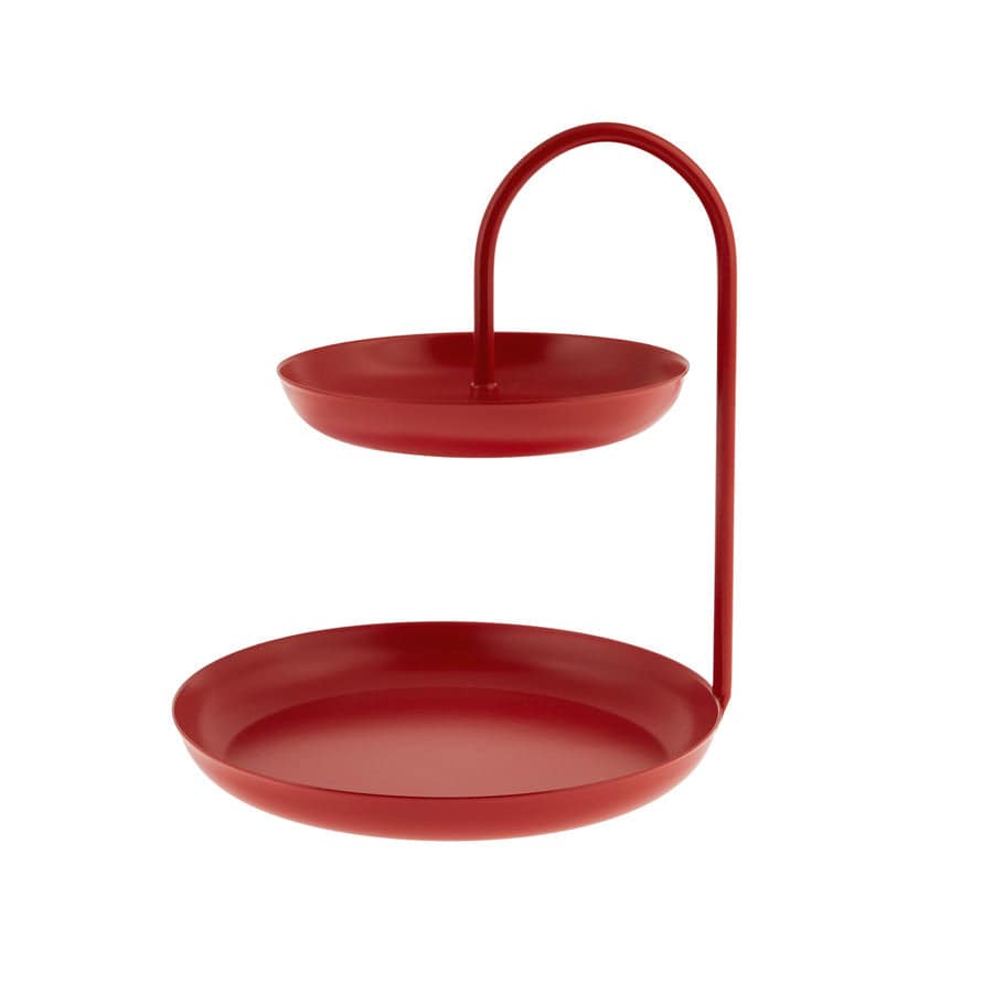 Karaca Eva Red Layered Cookie Holder 153.03.06.5159 -  Cookie Stands | كاراجا إيفا حامل الكعك أحمر الطبقات - ebarza Furniture UAE | Shop Modern Furniture in Abu Dhabi & Dubai - مفروشات ايبازرا في الامارات | تسوق اثاث عصري وديكورات مميزة في دبي وابوظبي