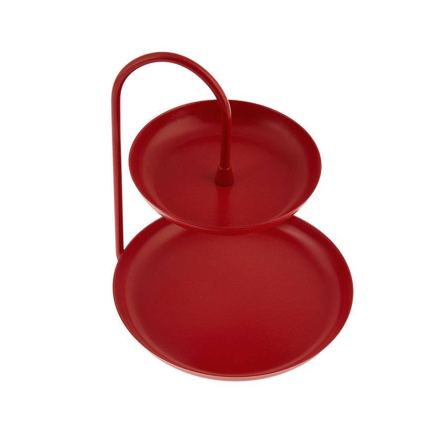 Karaca Eva Red Layered Cookie Holder 153.03.06.5159 -  Cookie Stands | كاراجا إيفا حامل الكعك أحمر الطبقات - ebarza Furniture UAE | Shop Modern Furniture in Abu Dhabi & Dubai - مفروشات ايبازرا في الامارات | تسوق اثاث عصري وديكورات مميزة في دبي وابوظبي