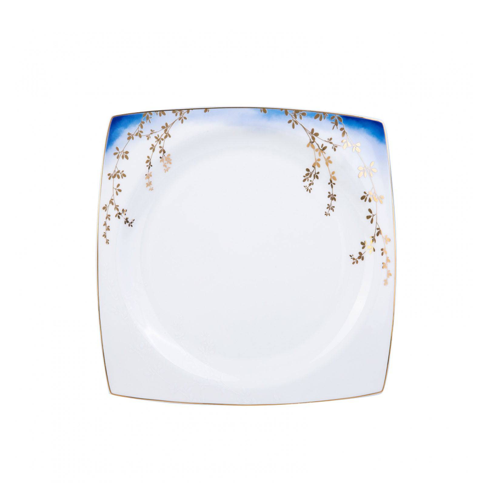 Karaca Fine Bone Blue Blush 60 Pieces Dinner Set For 12 People Square 153.03.08.0140 -  Dinnerware Sets - ebarza Furniture UAE | Shop Modern Furniture in Abu Dhabi & Dubai - مفروشات ايبازرا في الامارات | تسوق اثاث عصري وديكورات مميزة في دبي وابوظبي