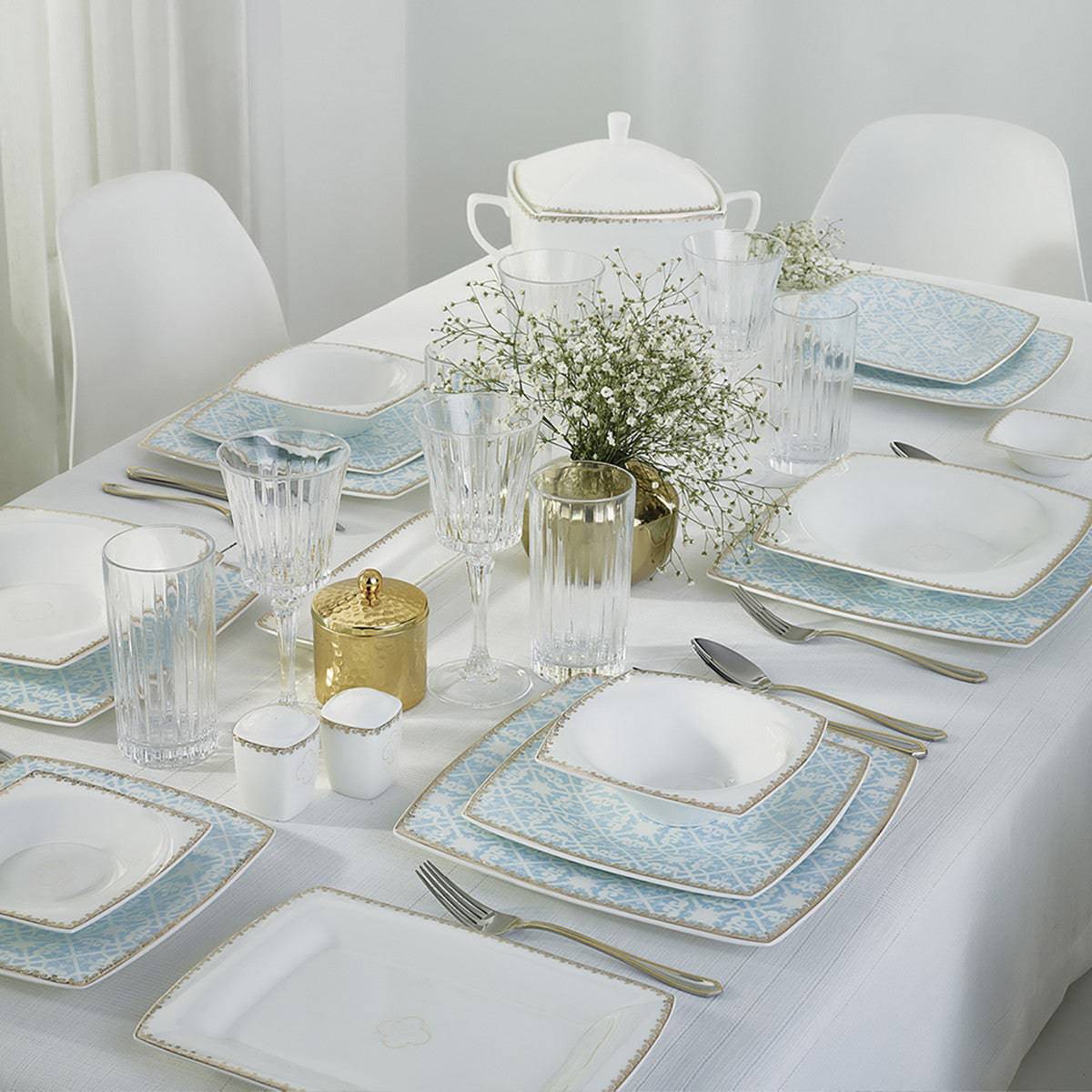 Karaca Fine Pearl Contour 62 Pieces Dinnerware Set For 12 People 153.03.08.1112 -  Dinnerware Sets | طقم أواني الطعام كاراجا فاين بيرل كونتور 62 قطعة تكفي 12 شخصًا - ebarza Furniture UAE | Shop Modern Furniture in Abu Dhabi & Dubai - مفروشات ايبازرا في الامارات | تسوق اثاث عصري وديكورات مميزة في دبي وابوظبي