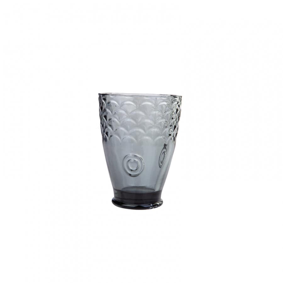 Karaca Fish 4 Pieces Gray Glass 153.03.08.0223 -  Drinkware - ebarza Furniture UAE | Shop Modern Furniture in Abu Dhabi & Dubai - مفروشات ايبازرا في الامارات | تسوق اثاث عصري وديكورات مميزة في دبي وابوظبي