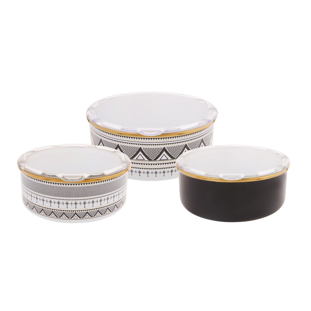 Karaca Globe Storage Container Set Of 3 153.03.06.5045 -  Container Sets | مجموعة حاويات تخزين كاراجا العالمية 3 - ebarza Furniture UAE | Shop Modern Furniture in Abu Dhabi & Dubai - مفروشات ايبازرا في الامارات | تسوق اثاث عصري وديكورات مميزة في دبي وابوظبي