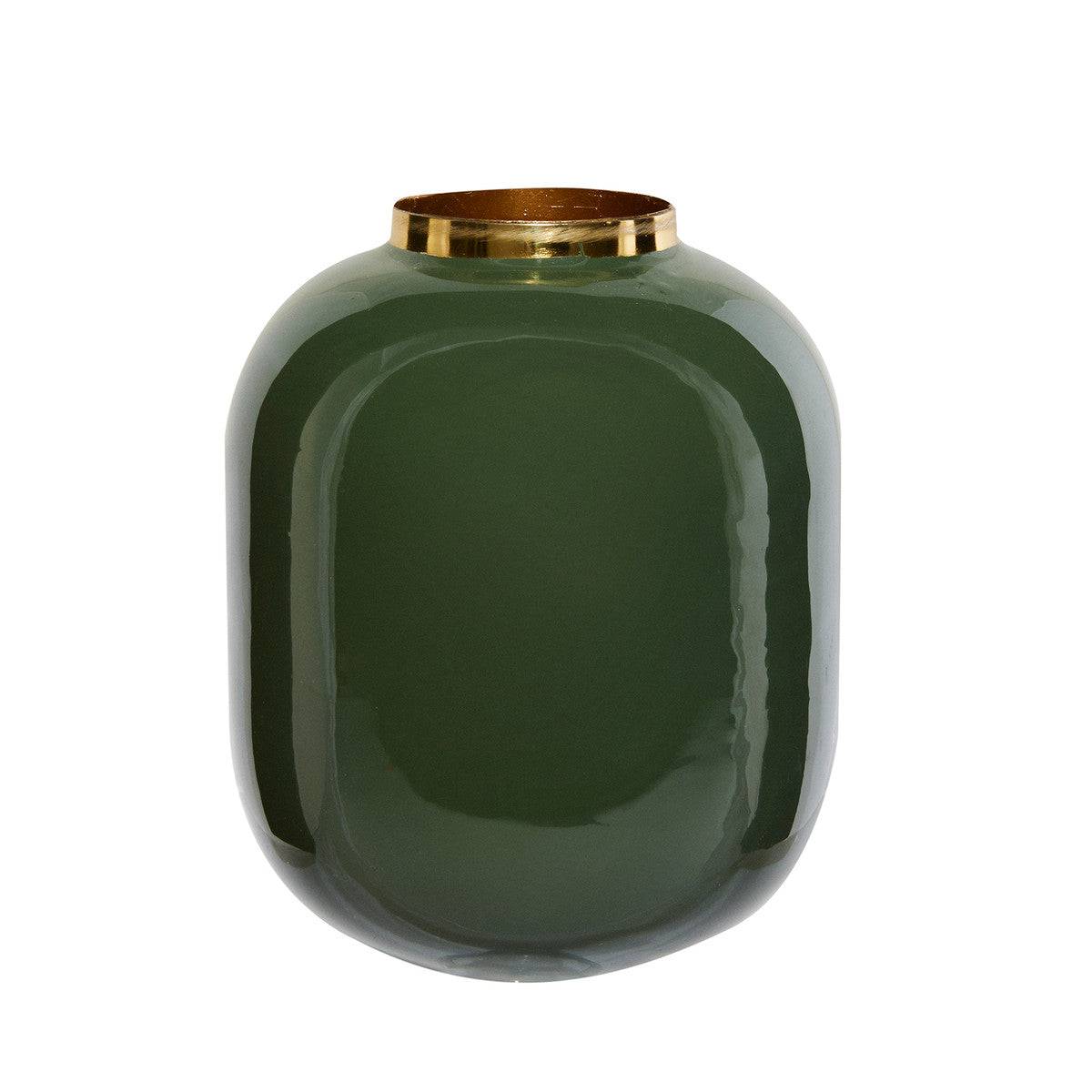 Karaca Glore Vase 21.5X16.5Cm Green 153.20.01.0247 -  Vases | مزهرية كاراجا جلور 24.5*16.5 سم برقوق - ebarza Furniture UAE | Shop Modern Furniture in Abu Dhabi & Dubai - مفروشات ايبازرا في الامارات | تسوق اثاث عصري وديكورات مميزة في دبي وابوظبي