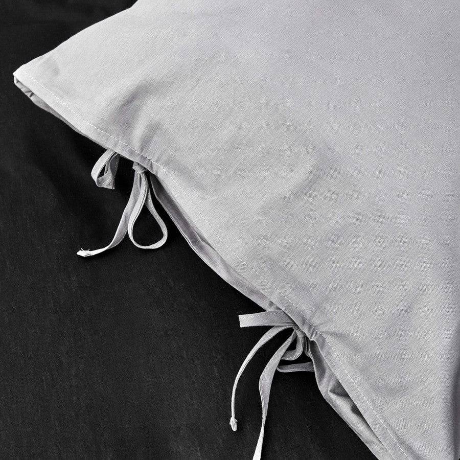 Karaca Home Basic Black Dark Gray 100% Cotton Double Sided Double Duvet Cover Set 200.18.01.0728 -  Bedding | ا كاراجا هوم بيسك أسود رمادي غامق طقم غطاء لحاف مزدوج الوجهين قطن 100٪ - ebarza Furniture UAE | Shop Modern Furniture in Abu Dhabi & Dubai - مفروشات ايبازرا في الامارات | تسوق اثاث عصري وديكورات مميزة في دبي وابوظبي