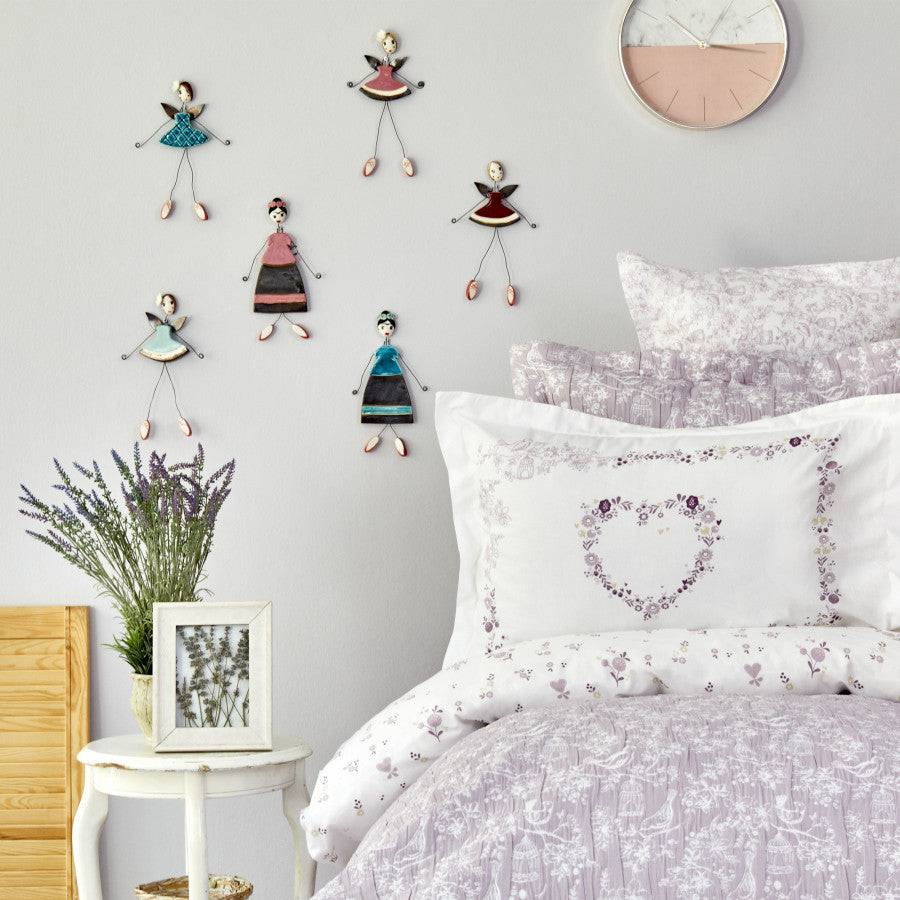 Karaca Home Birdy Lilac 100% Cotton Single Young Duvet Cover Set 200.17.01.0322 -  Bedding | كاراجا هوم بيردي ليلك طقم غطاء لحاف قطني 100٪ فردي صغير - ebarza Furniture UAE | Shop Modern Furniture in Abu Dhabi & Dubai - مفروشات ايبازرا في الامارات | تسوق اثاث عصري وديكورات مميزة في دبي وابوظبي