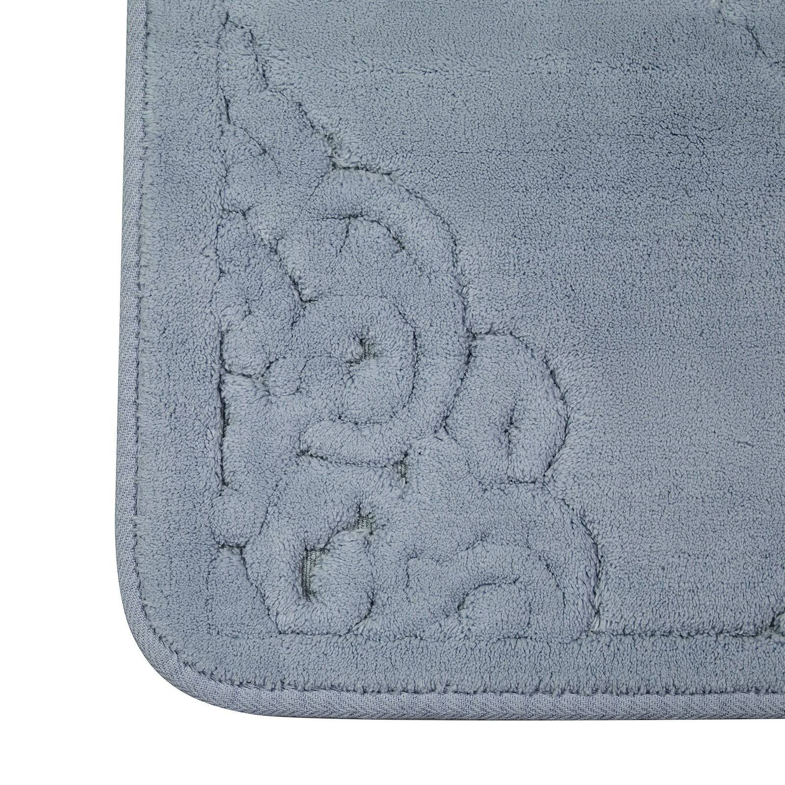 Karaca Home Damila Gri 2 Pieces Bath Mat 200.15.01.0264 -  Bath Mats | سجادة حمام من كاراجا قطعتان - ebarza Furniture UAE | Shop Modern Furniture in Abu Dhabi & Dubai - مفروشات ايبازرا في الامارات | تسوق اثاث عصري وديكورات مميزة في دبي وابوظبي