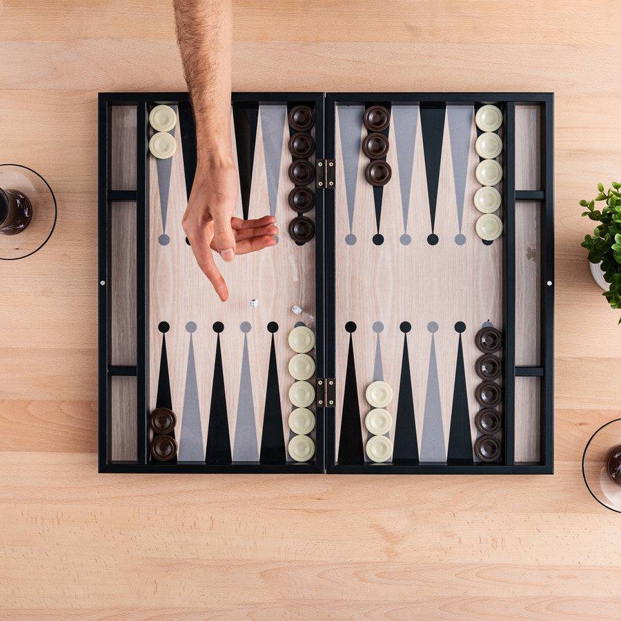 Karaca Home Elegance Black Backgammon 300.21.02.0195 -  Home Decor Figurines | لعبة طاولة الزهر الأسود من كاراجا - ebarza Furniture UAE | Shop Modern Furniture in Abu Dhabi & Dubai - مفروشات ايبازرا في الامارات | تسوق اثاث عصري وديكورات مميزة في دبي وابوظبي