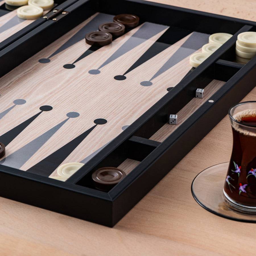 Karaca Home Elegance Black Backgammon 300.21.02.0195 -  Home Decor Figurines | لعبة طاولة الزهر الأسود من كاراجا - ebarza Furniture UAE | Shop Modern Furniture in Abu Dhabi & Dubai - مفروشات ايبازرا في الامارات | تسوق اثاث عصري وديكورات مميزة في دبي وابوظبي