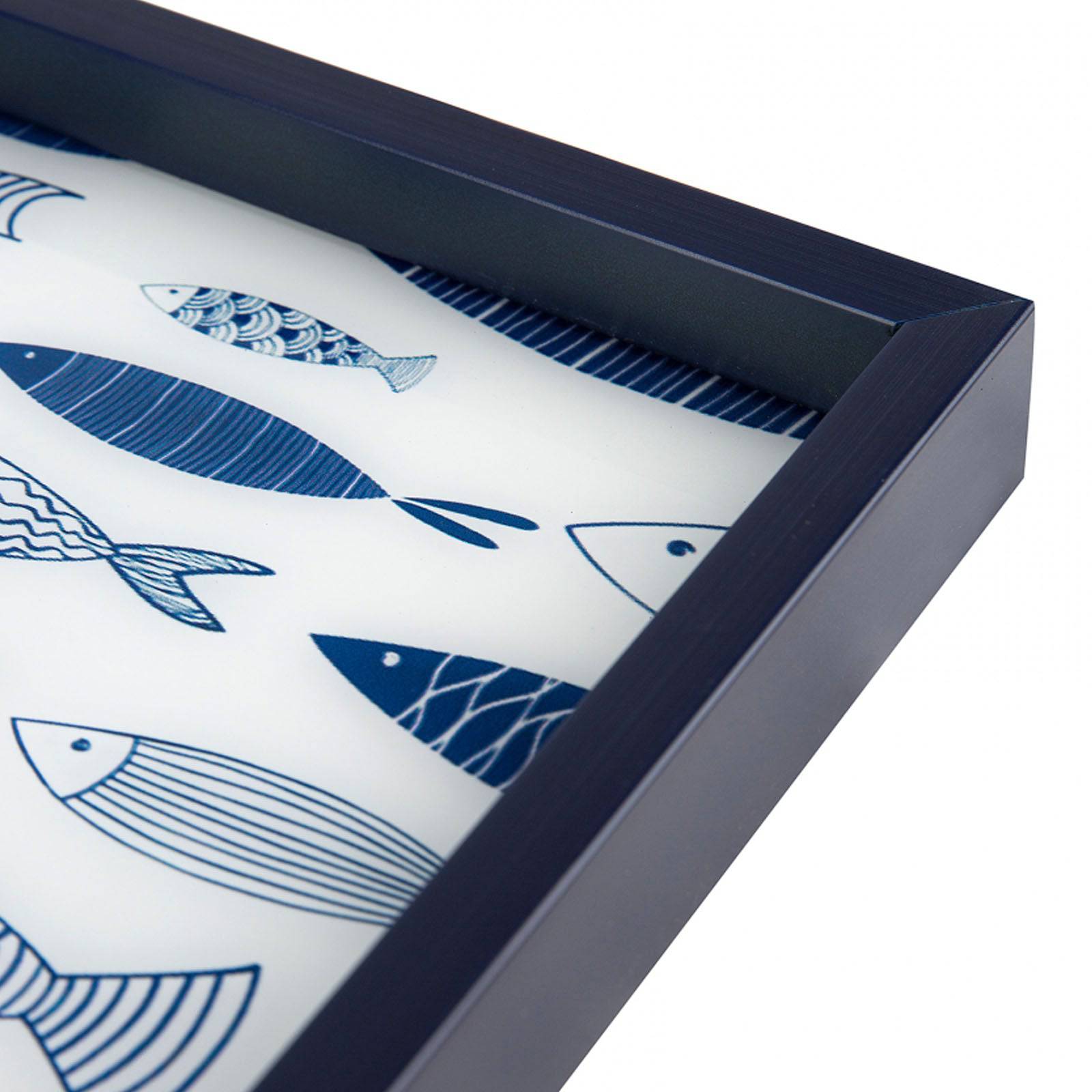 Karaca Home Nanza Dark Blue Fish Square Tray 40X40 Cm 300.19.02.355 -  Trays - ebarza Furniture UAE | Shop Modern Furniture in Abu Dhabi & Dubai - مفروشات ايبازرا في الامارات | تسوق اثاث عصري وديكورات مميزة في دبي وابوظبي