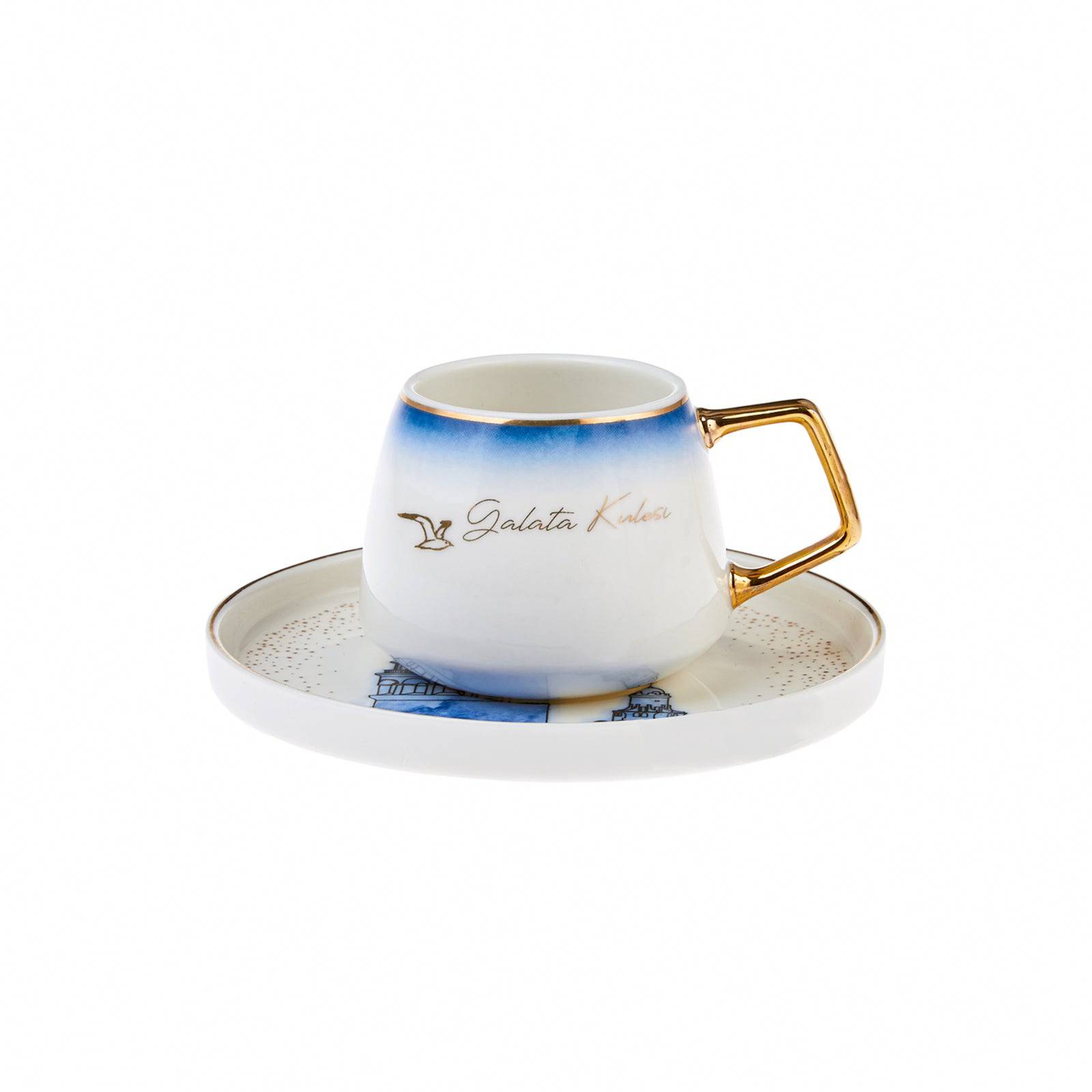 Karaca Istanbul 6 Person Coffee Cup Set 153.03.06.4473 -  Coffee Sets | طقم فناجين قهوة كاراجا اسطنبول 6 أفراد - ebarza Furniture UAE | Shop Modern Furniture in Abu Dhabi & Dubai - مفروشات ايبازرا في الامارات | تسوق اثاث عصري وديكورات مميزة في دبي وابوظبي