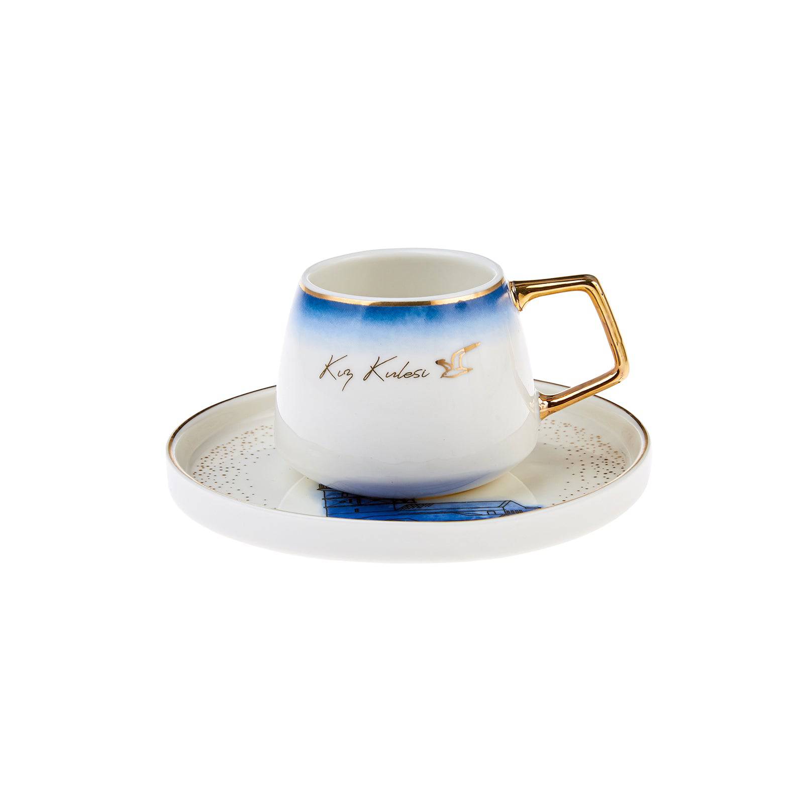 Karaca Istanbul 6 Person Coffee Cup Set 153.03.06.4473 -  Coffee Sets | طقم فناجين قهوة كاراجا اسطنبول 6 أفراد - ebarza Furniture UAE | Shop Modern Furniture in Abu Dhabi & Dubai - مفروشات ايبازرا في الامارات | تسوق اثاث عصري وديكورات مميزة في دبي وابوظبي