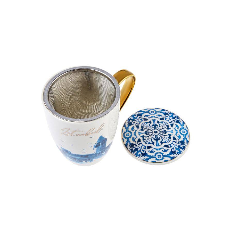 Karaca Istanbul Lidded Mug 153.03.06.4673 -  Mugs | كوب كاراجا إسطنبول بغطاء - ebarza Furniture UAE | Shop Modern Furniture in Abu Dhabi & Dubai - مفروشات ايبازرا في الامارات | تسوق اثاث عصري وديكورات مميزة في دبي وابوظبي