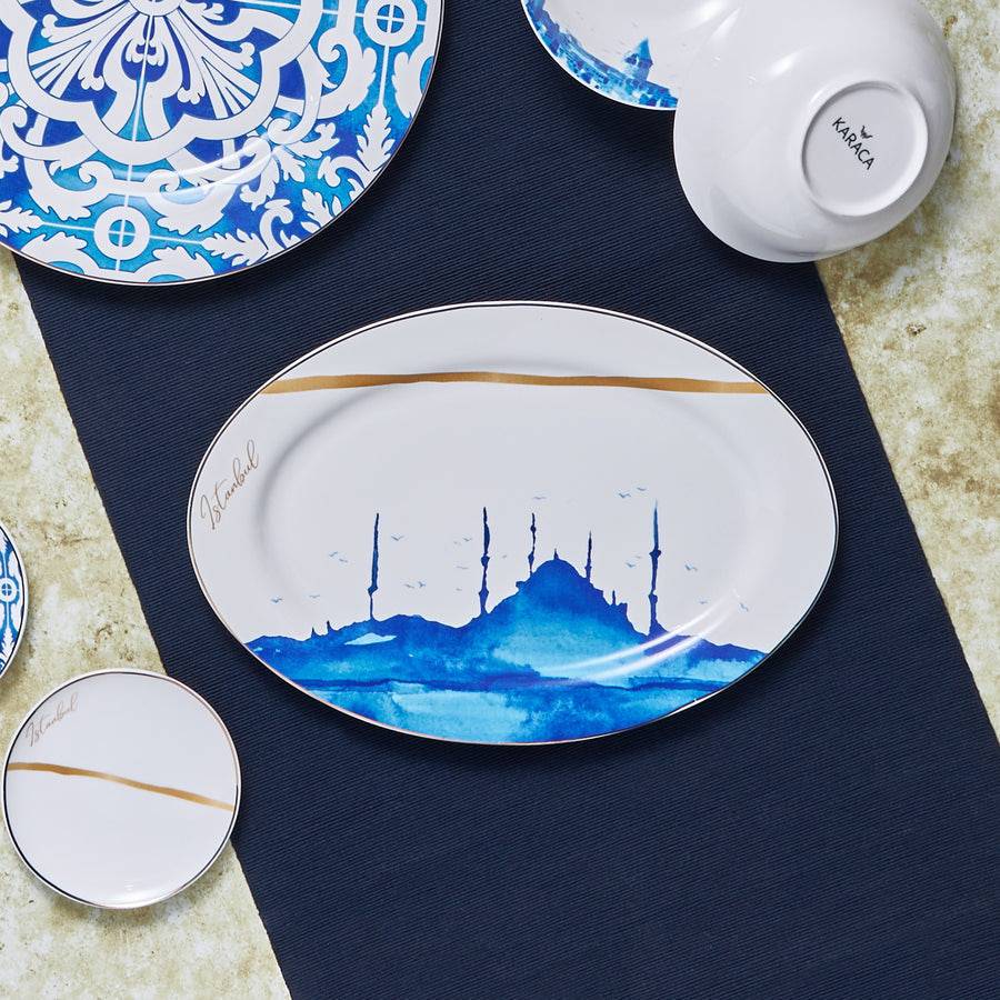 Karaca Istanbul Series Boat Plate 30 Cm 153.03.06.5011 -  Plates | صحن مركب كاراجا اسطنبول سلسلة 30 سم - ebarza Furniture UAE | Shop Modern Furniture in Abu Dhabi & Dubai - مفروشات ايبازرا في الامارات | تسوق اثاث عصري وديكورات مميزة في دبي وابوظبي