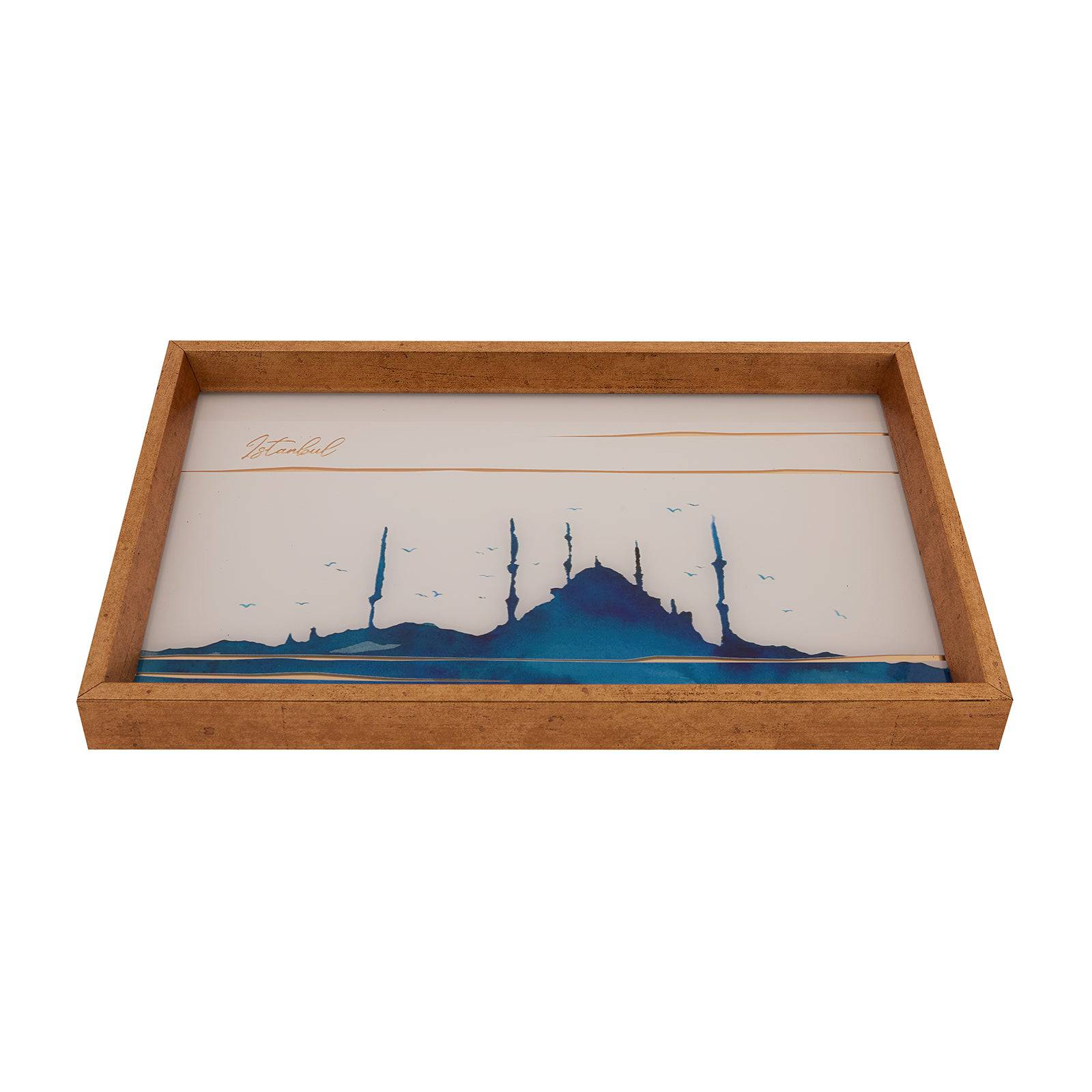 Karaca Istanbul Silhouette Tray 24X40Cm 153.21.01.0157 -  Trays | صينية الصور الظلية في اسطنبول من كاراجا 24 × 40 سم - ebarza Furniture UAE | Shop Modern Furniture in Abu Dhabi & Dubai - مفروشات ايبازرا في الامارات | تسوق اثاث عصري وديكورات مميزة في دبي وابوظبي