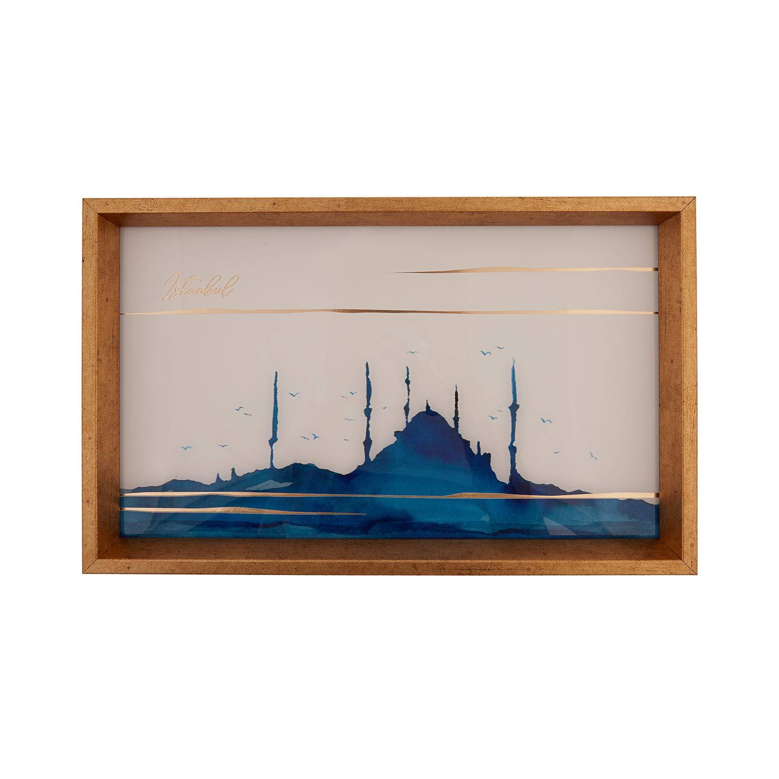 Karaca Istanbul Silhouette Tray 24X40Cm 153.21.01.0157 -  Trays | صينية الصور الظلية في اسطنبول من كاراجا 24 × 40 سم - ebarza Furniture UAE | Shop Modern Furniture in Abu Dhabi & Dubai - مفروشات ايبازرا في الامارات | تسوق اثاث عصري وديكورات مميزة في دبي وابوظبي