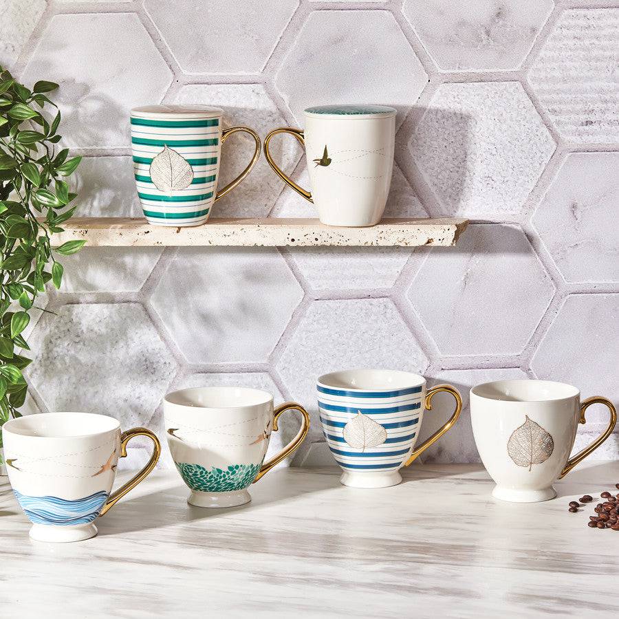 Karaca Linden Lidded Mug 153.03.06.4674 -  Mugs | كوب كاراجا ليندن بغطاء - ebarza Furniture UAE | Shop Modern Furniture in Abu Dhabi & Dubai - مفروشات ايبازرا في الامارات | تسوق اثاث عصري وديكورات مميزة في دبي وابوظبي