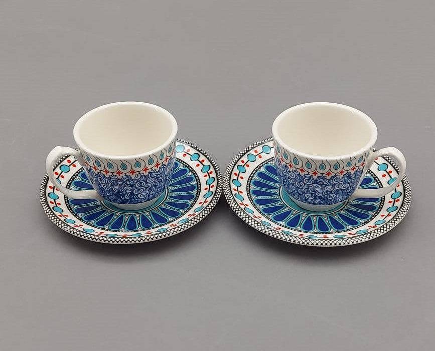 Karaca Mai Selcuklu Series 2 Person Coffee Cup Set  153.03.07.9018 -  Tea Sets - ebarza Furniture UAE | Shop Modern Furniture in Abu Dhabi & Dubai - مفروشات ايبازرا في الامارات | تسوق اثاث عصري وديكورات مميزة في دبي وابوظبي