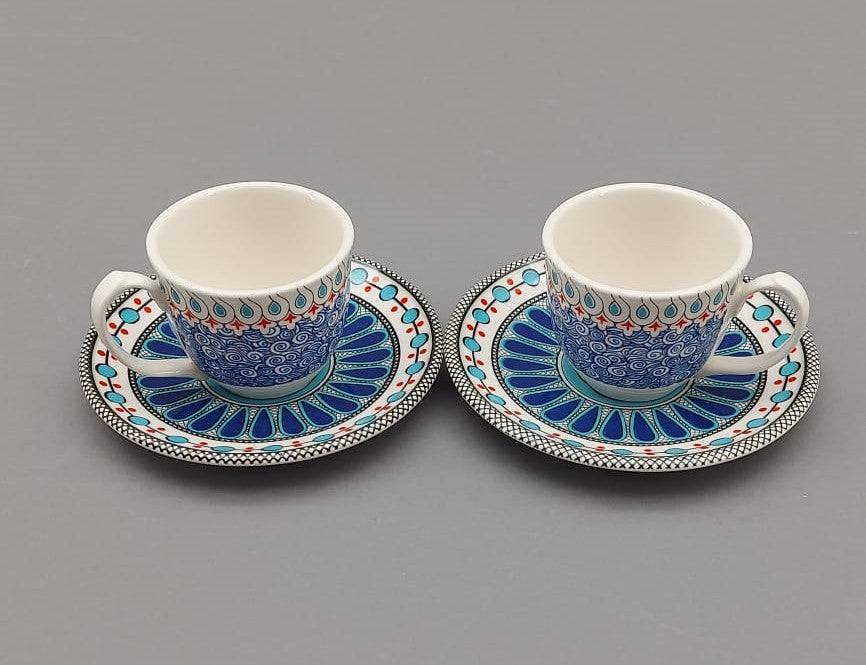 Karaca Mai Selcuklu Series 2 Person Coffee Cup Set  153.03.07.9018 -  Tea Sets - ebarza Furniture UAE | Shop Modern Furniture in Abu Dhabi & Dubai - مفروشات ايبازرا في الامارات | تسوق اثاث عصري وديكورات مميزة في دبي وابوظبي