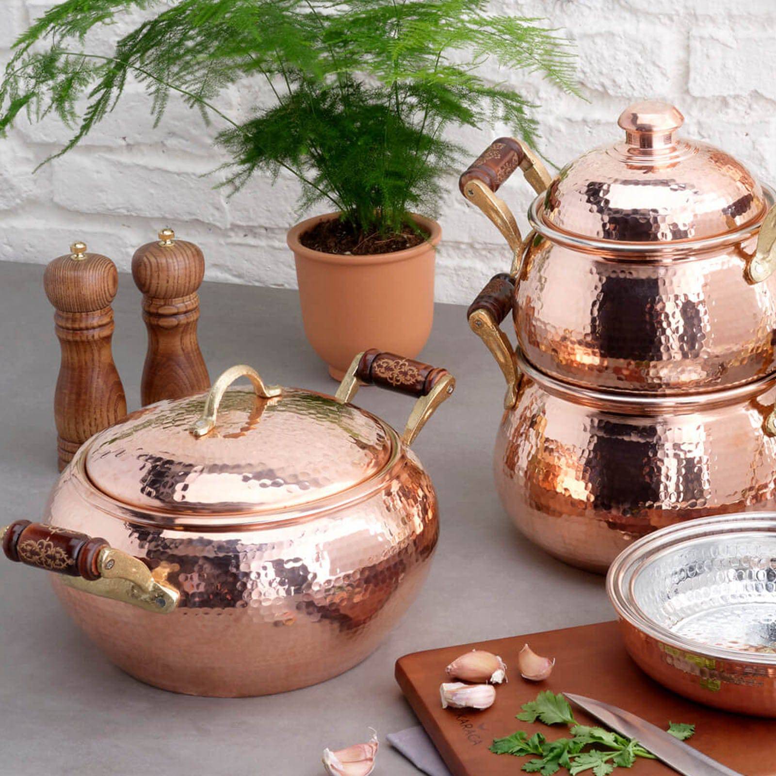 Karaca Mesopotamia Copper 20 Cm Cup Pot 153.03.08.0064 -  Cookware Sets - ebarza Furniture UAE | Shop Modern Furniture in Abu Dhabi & Dubai - مفروشات ايبازرا في الامارات | تسوق اثاث عصري وديكورات مميزة في دبي وابوظبي