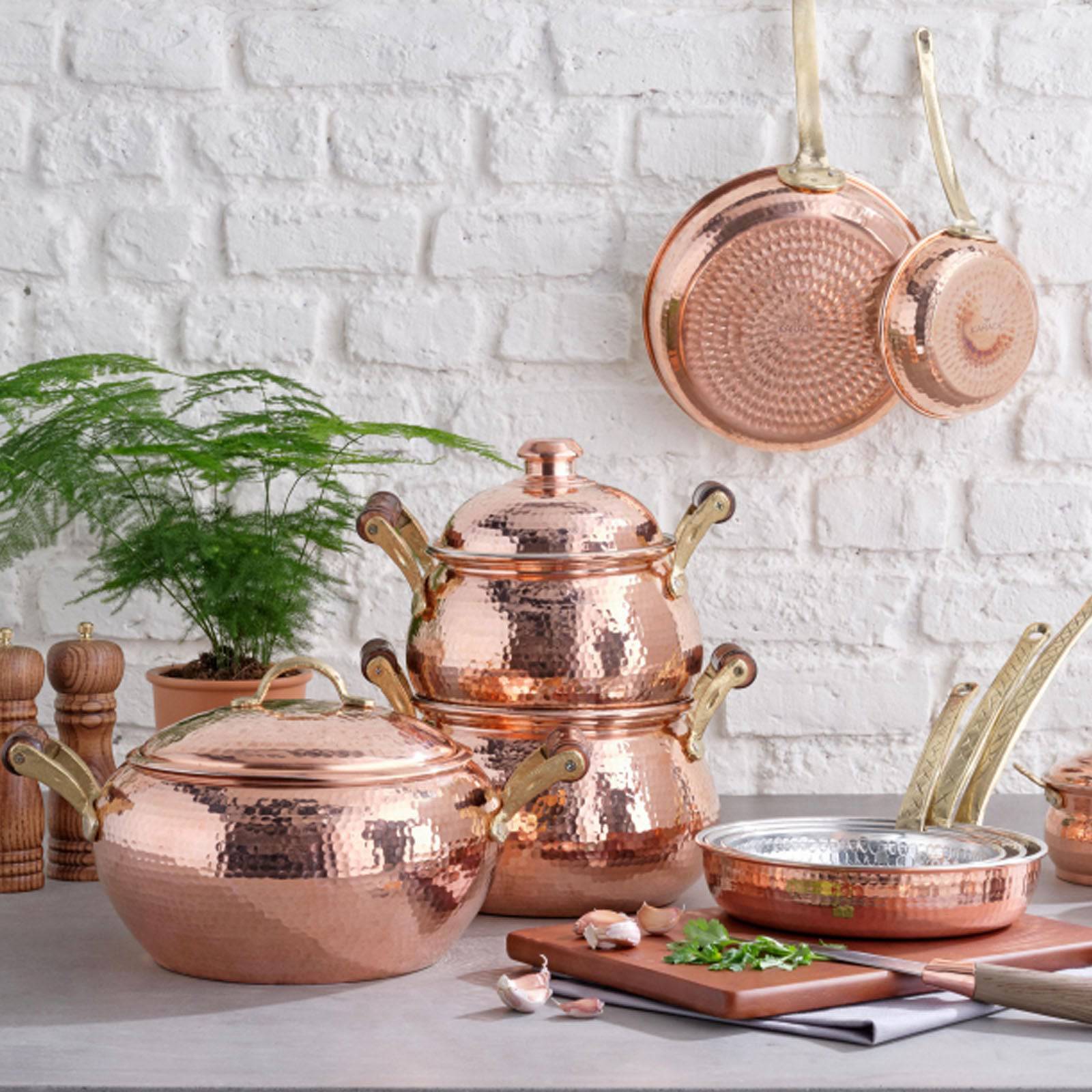 Karaca Mesopotamia Copper 20 Cm Cup Pot 153.03.08.0064 -  Cookware Sets - ebarza Furniture UAE | Shop Modern Furniture in Abu Dhabi & Dubai - مفروشات ايبازرا في الامارات | تسوق اثاث عصري وديكورات مميزة في دبي وابوظبي