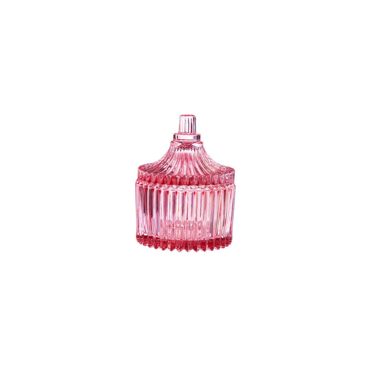 Karaca Mini Lidded Turkish Delight Holder Pink 153.21.01.0191 -  Delight Holders | كاراجا حامل الحلوى التركي الصغير بغطاء وردي - ebarza Furniture UAE | Shop Modern Furniture in Abu Dhabi & Dubai - مفروشات ايبازرا في الامارات | تسوق اثاث عصري وديكورات مميزة في دبي وابوظبي