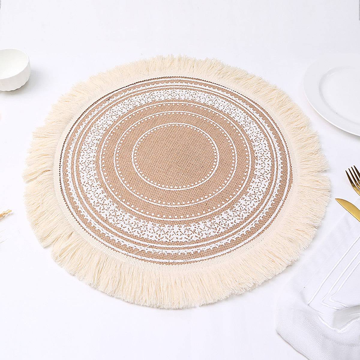 Karaca Ravlen Jute 2 Placemats 153.19.01.1439 -  Placemats | مفرش كاراجا رافلين من الخيش قطعتين - ebarza Furniture UAE | Shop Modern Furniture in Abu Dhabi & Dubai - مفروشات ايبازرا في الامارات | تسوق اثاث عصري وديكورات مميزة في دبي وابوظبي