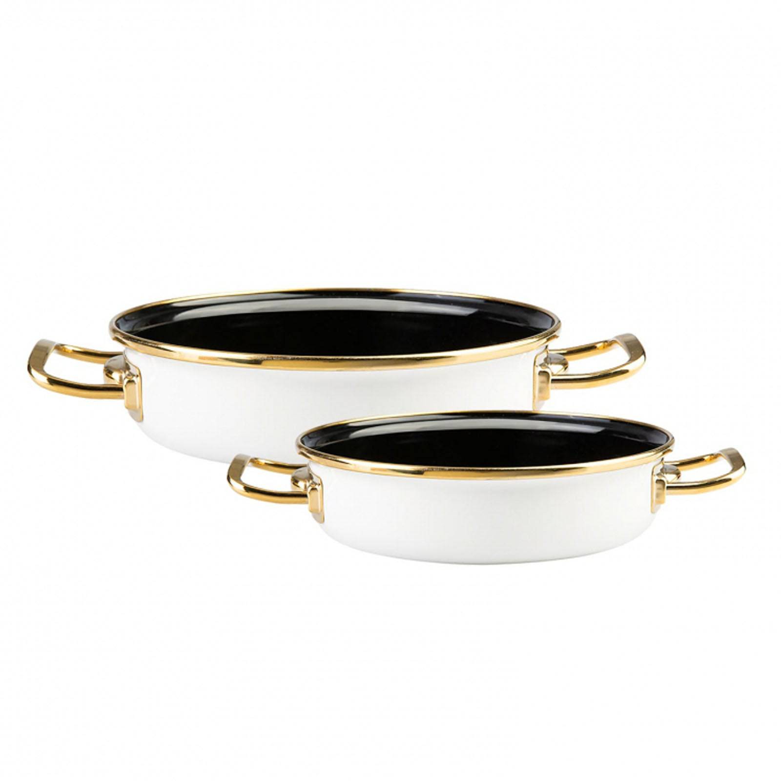 Karaca Retro Enamel 2-Cream Cooking Pot Set 153.03.08.0540 -  Cookware Sets | طقم قدور طبخ كاراجا ريترو ايناميل 2 كريم - ebarza Furniture UAE | Shop Modern Furniture in Abu Dhabi & Dubai - مفروشات ايبازرا في الامارات | تسوق اثاث عصري وديكورات مميزة في دبي وابوظبي