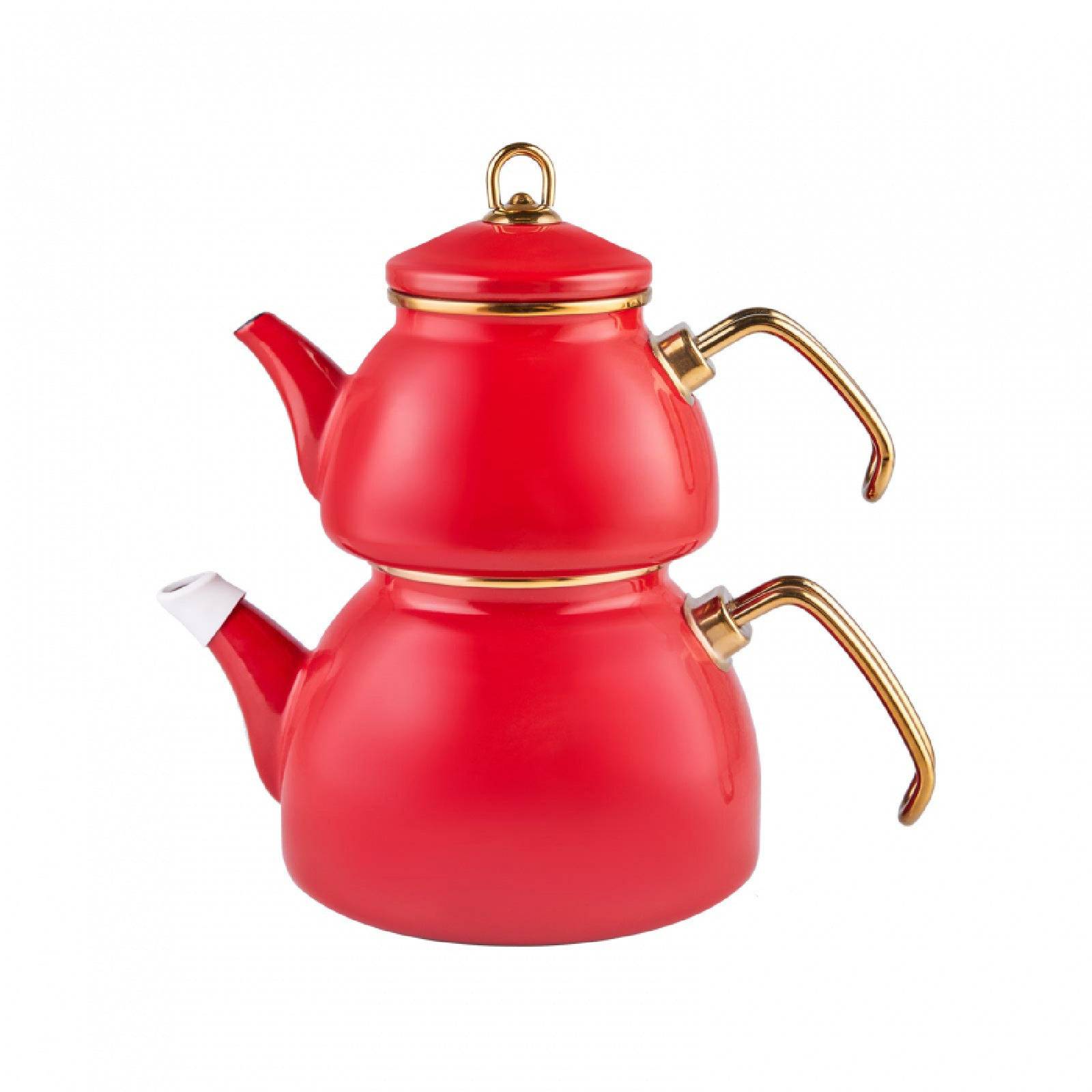 Karaca Retro Enamel Anthracite Teapot 153.03.08.0533 -  Coffee and Tea Pots | إبريق شاي كاراجا ريترو إيناميل أنثراسايت - ebarza Furniture UAE | Shop Modern Furniture in Abu Dhabi & Dubai - مفروشات ايبازرا في الامارات | تسوق اثاث عصري وديكورات مميزة في دبي وابوظبي