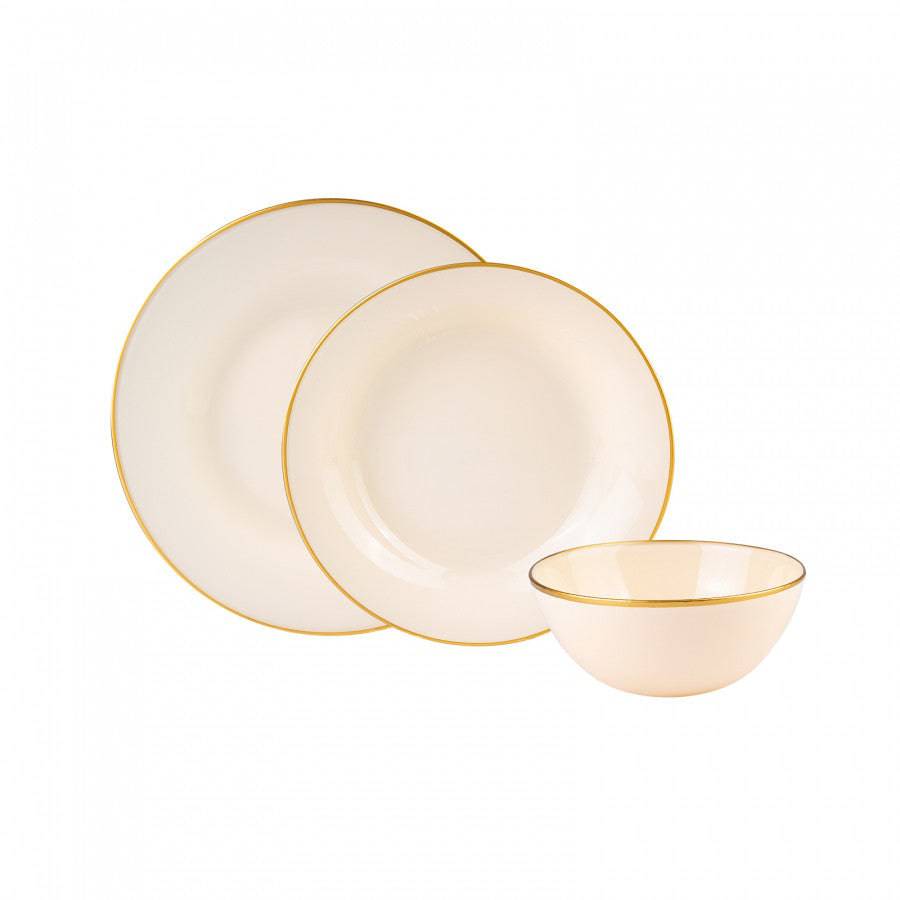 Karaca Retro New Cream 18 Pieces 6 Person Dinnerware 153.03.06.5111 -  Cake Sets | مجموعة كعك كاراجا ريترو أنثراسايت 18 قطعة - ebarza Furniture UAE | Shop Modern Furniture in Abu Dhabi & Dubai - مفروشات ايبازرا في الامارات | تسوق اثاث عصري وديكورات مميزة في دبي وابوظبي