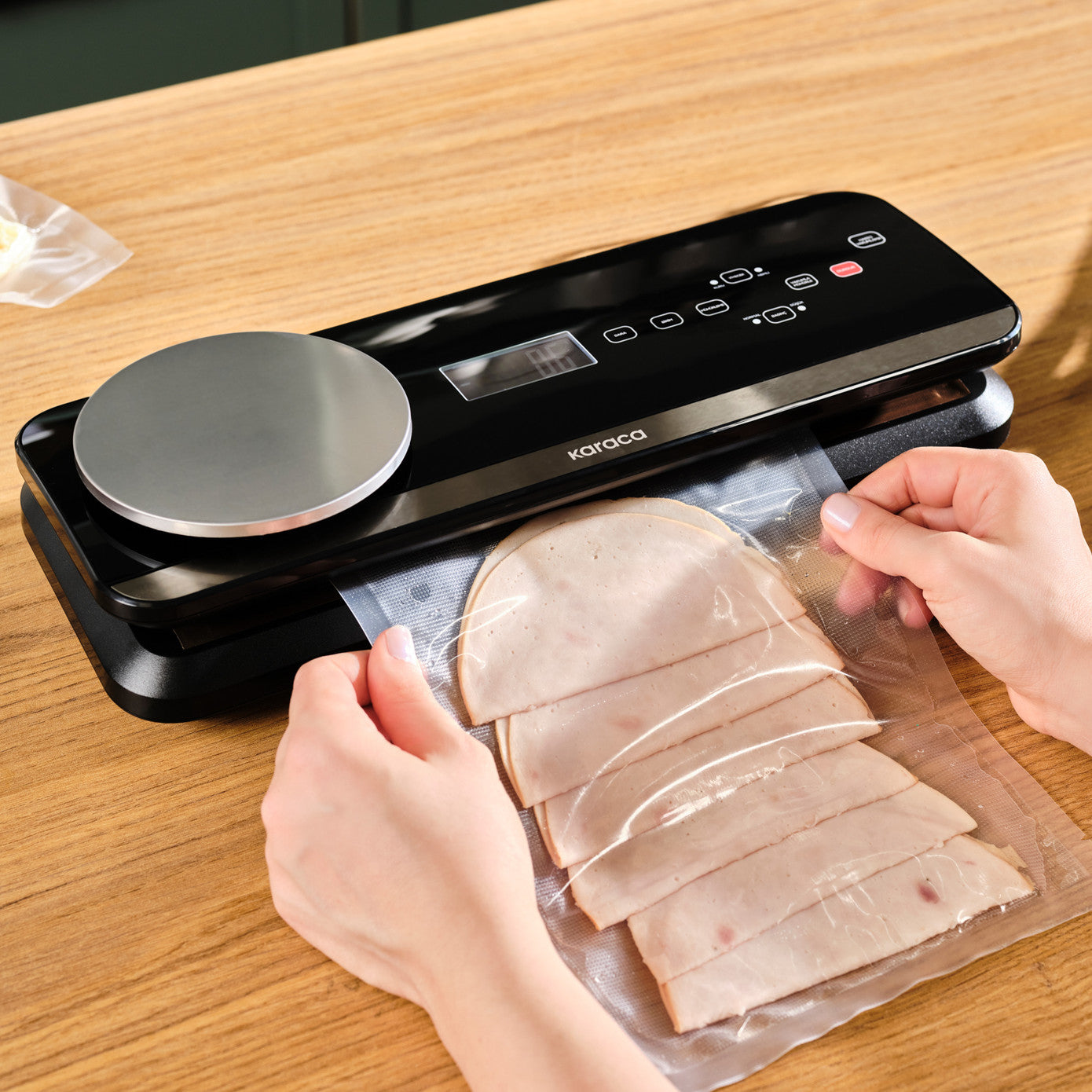 Karaca Seal and Fresh Inox Weighed Vacuum Machine 153.09.01.3523 -  Kitchen Appliances - ebarza Furniture UAE | Shop Modern Furniture in Abu Dhabi & Dubai - مفروشات ايبازرا في الامارات | تسوق اثاث عصري وديكورات مميزة في دبي وابوظبي