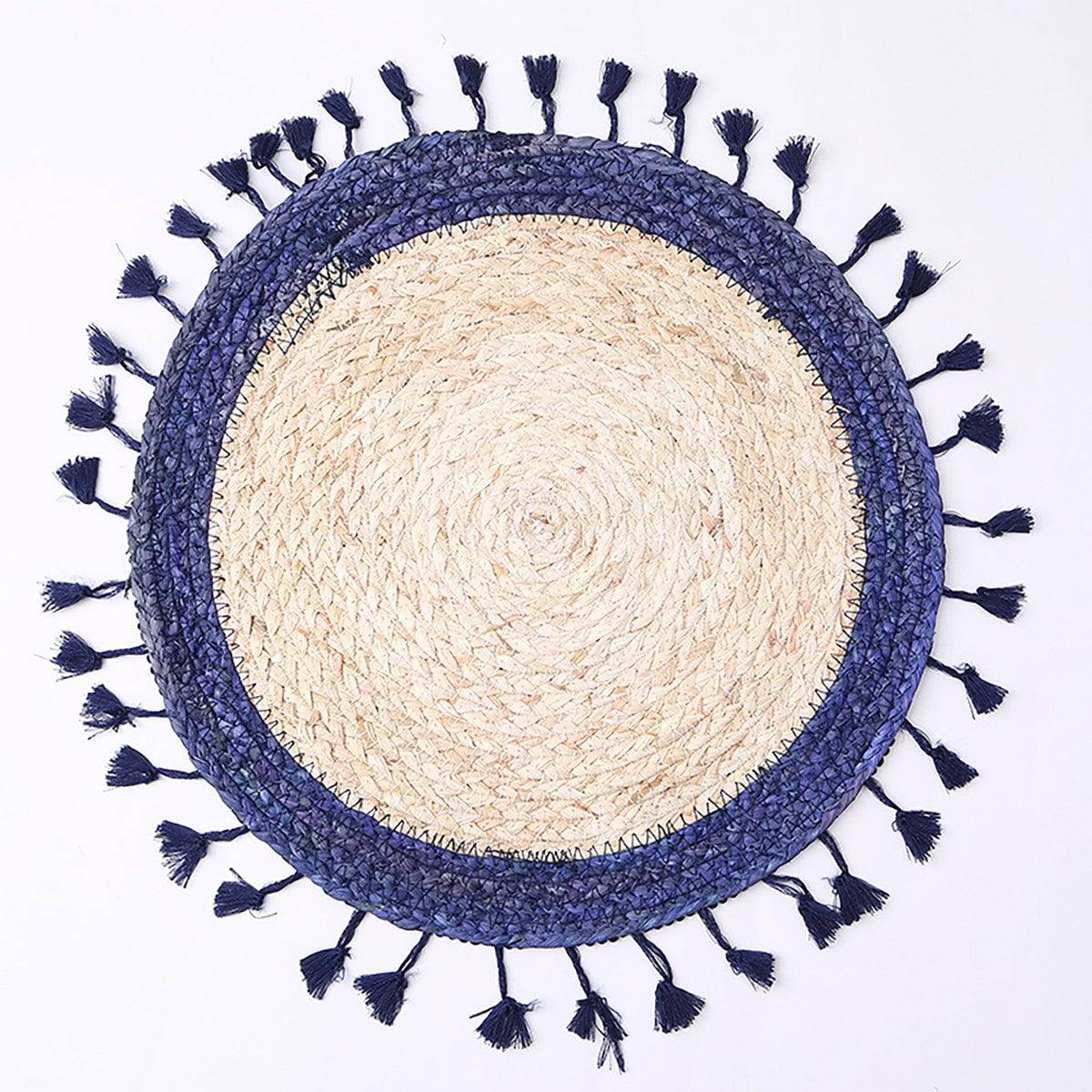 Karaca Sera Husk 2-Piece Placemat Dark Blue 153.20.01.0269 -  Placemats | كاراجا سيرا هسك قطعتان أزرق داكن - ebarza Furniture UAE | Shop Modern Furniture in Abu Dhabi & Dubai - مفروشات ايبازرا في الامارات | تسوق اثاث عصري وديكورات مميزة في دبي وابوظبي