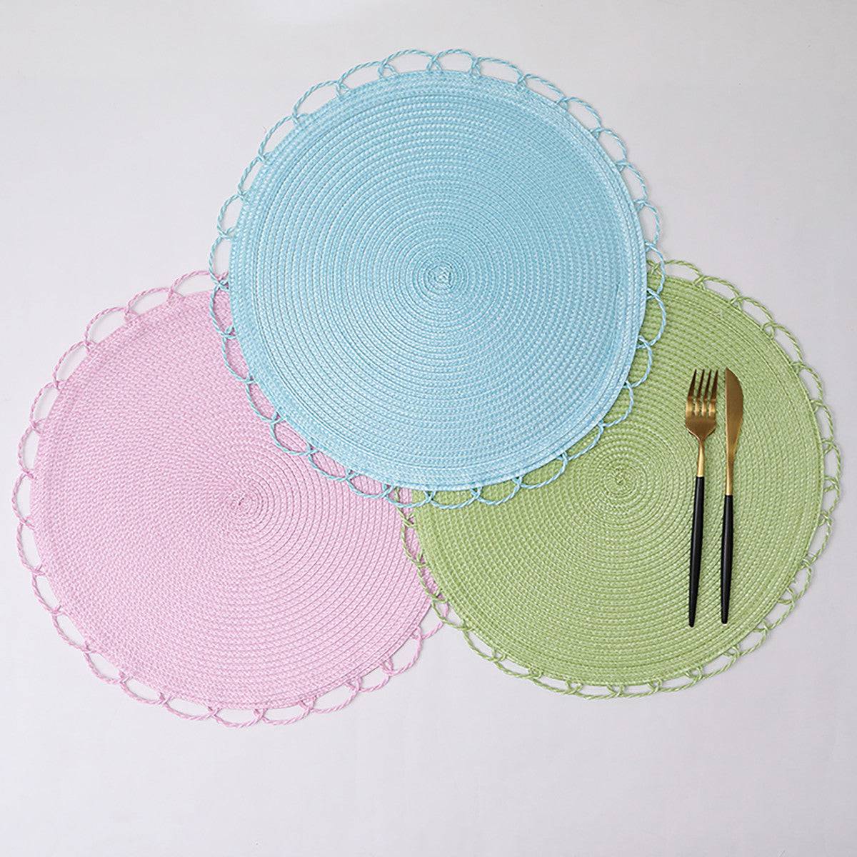 Karaca Sera Woven 2-Piece Placemat Blue 153.20.01.0251 -  Placemats | كاراجا سيرا منسوجة من قطعتين أزرق - ebarza Furniture UAE | Shop Modern Furniture in Abu Dhabi & Dubai - مفروشات ايبازرا في الامارات | تسوق اثاث عصري وديكورات مميزة في دبي وابوظبي