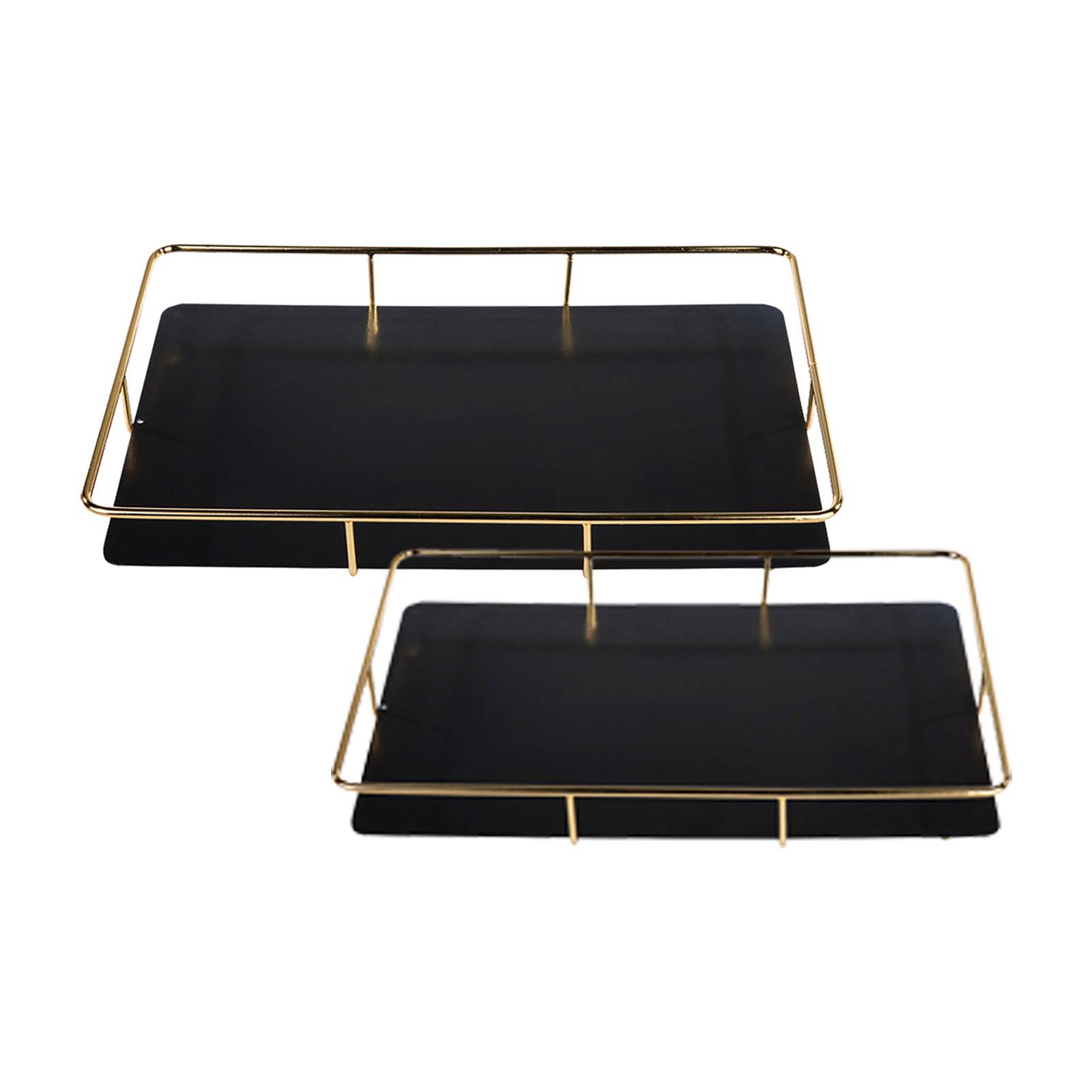 Karaca Set Of 2 Sarah Gold Tray 153.20.01.0181 -  Trays | طقم صواني ذهبية سارا من كراجا - ebarza Furniture UAE | Shop Modern Furniture in Abu Dhabi & Dubai - مفروشات ايبازرا في الامارات | تسوق اثاث عصري وديكورات مميزة في دبي وابوظبي