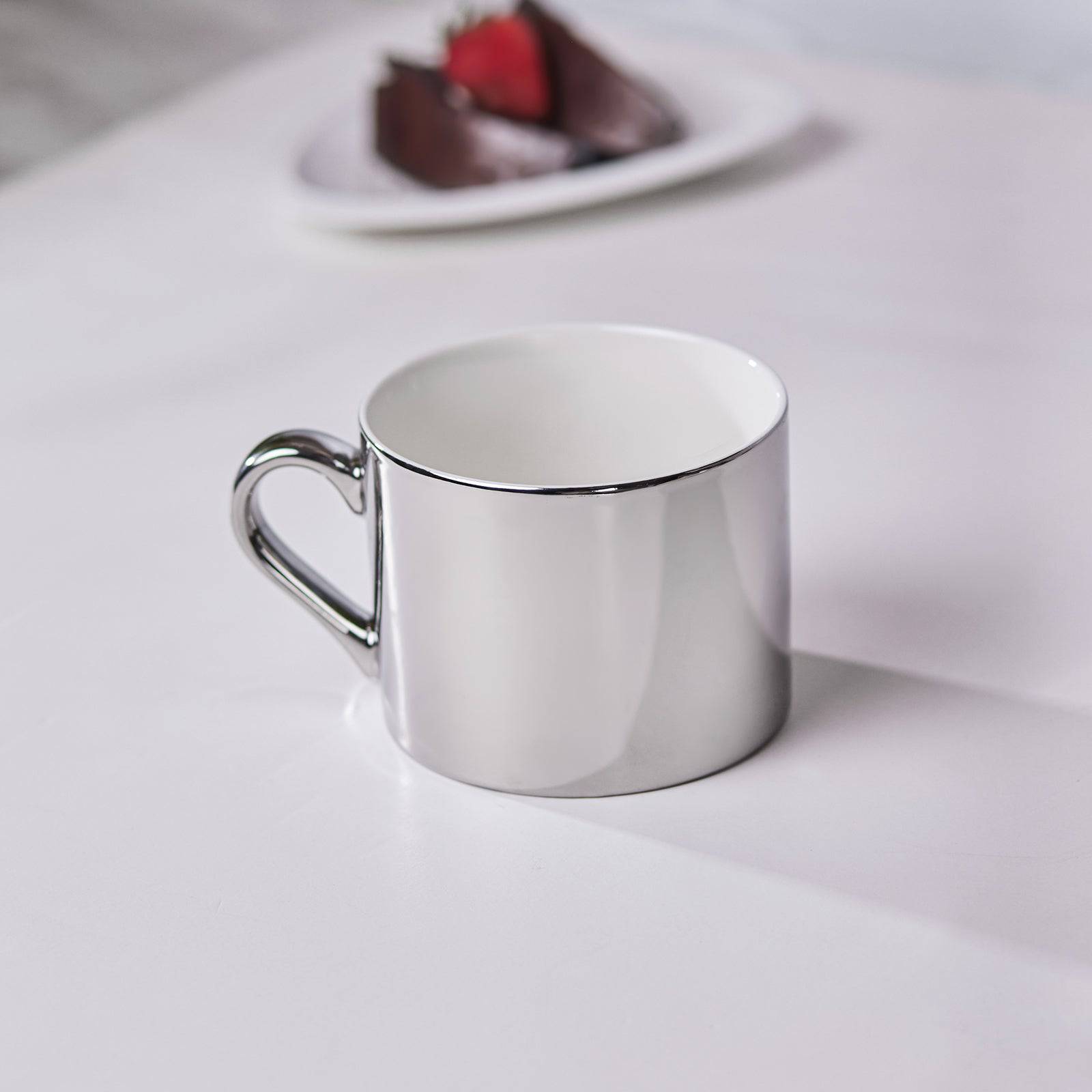 Karaca Shiny Silver Mug 153.03.06.1262 -  Mugs | كوب كاراجا الفضي اللامع - ebarza Furniture UAE | Shop Modern Furniture in Abu Dhabi & Dubai - مفروشات ايبازرا في الامارات | تسوق اثاث عصري وديكورات مميزة في دبي وابوظبي