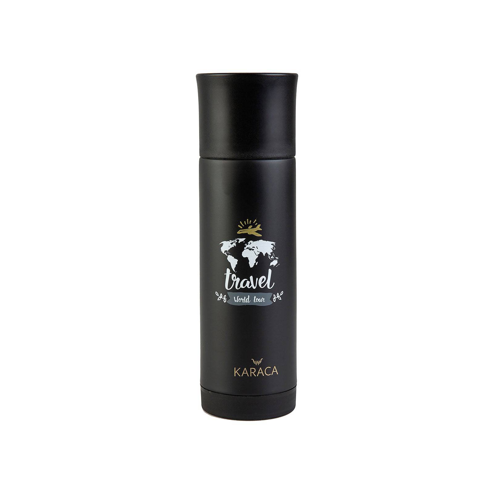 Karaca Travel Black 400 Ml Thermos 153.03.07.9667 -  Drinkware | ترمس كاراجا ترافيل بلاك 400 مل - ebarza Furniture UAE | Shop Modern Furniture in Abu Dhabi & Dubai - مفروشات ايبازرا في الامارات | تسوق اثاث عصري وديكورات مميزة في دبي وابوظبي