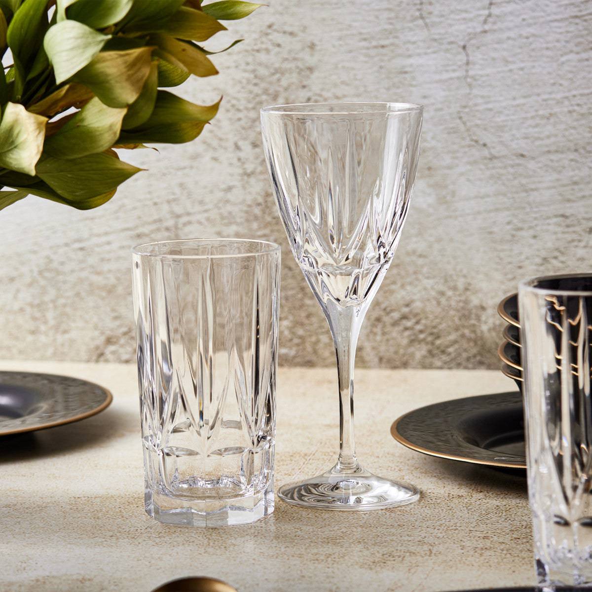 Karaca Turin 24 Piece Glass Set Rcr 153.03.08.0602 -  Drinkware | كاراجا تورين 24 قطعة طقم زجاجي - ebarza Furniture UAE | Shop Modern Furniture in Abu Dhabi & Dubai - مفروشات ايبازرا في الامارات | تسوق اثاث عصري وديكورات مميزة في دبي وابوظبي