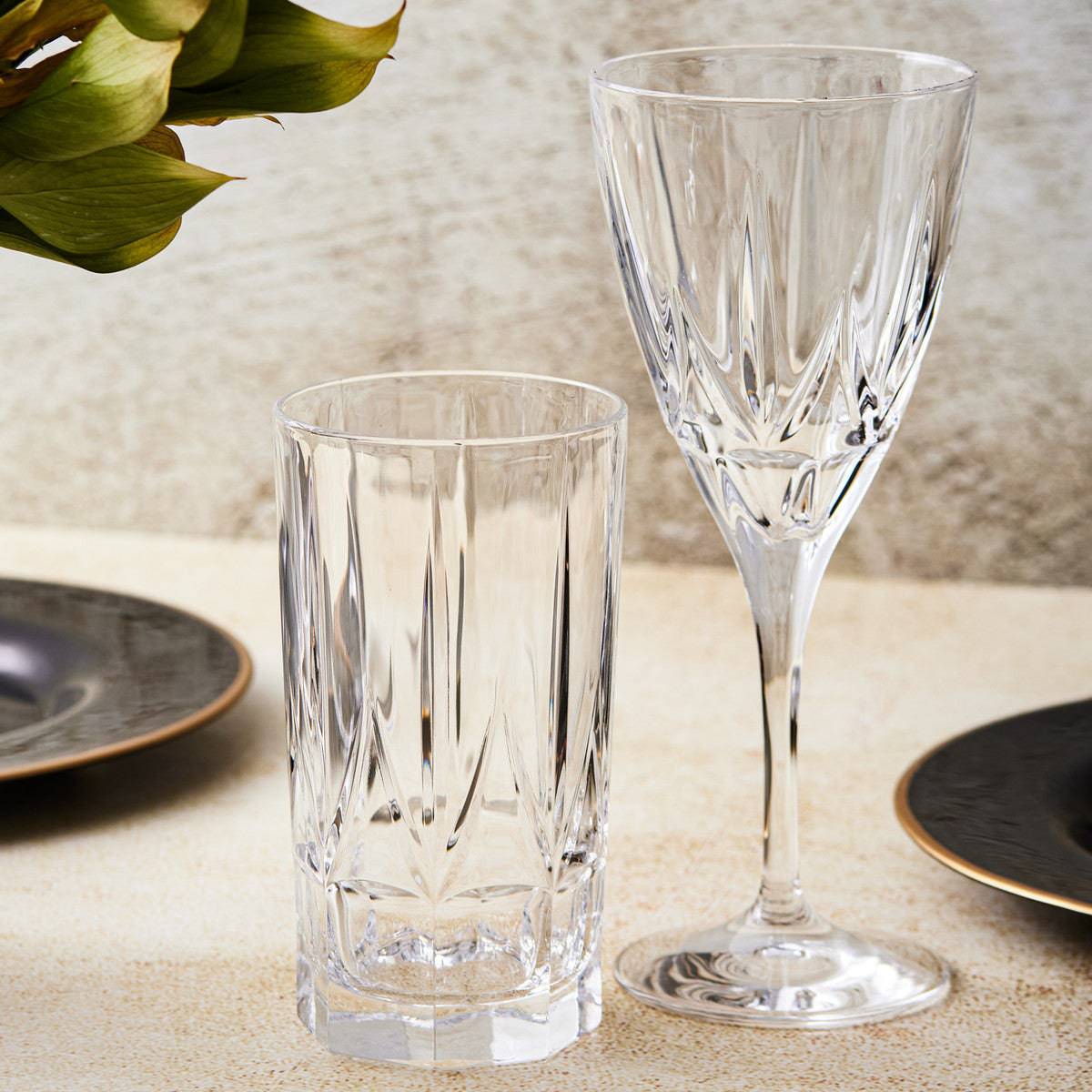 Karaca Turin 24 Piece Glass Set Rcr 153.03.08.0602 -  Drinkware | كاراجا تورين 24 قطعة طقم زجاجي - ebarza Furniture UAE | Shop Modern Furniture in Abu Dhabi & Dubai - مفروشات ايبازرا في الامارات | تسوق اثاث عصري وديكورات مميزة في دبي وابوظبي